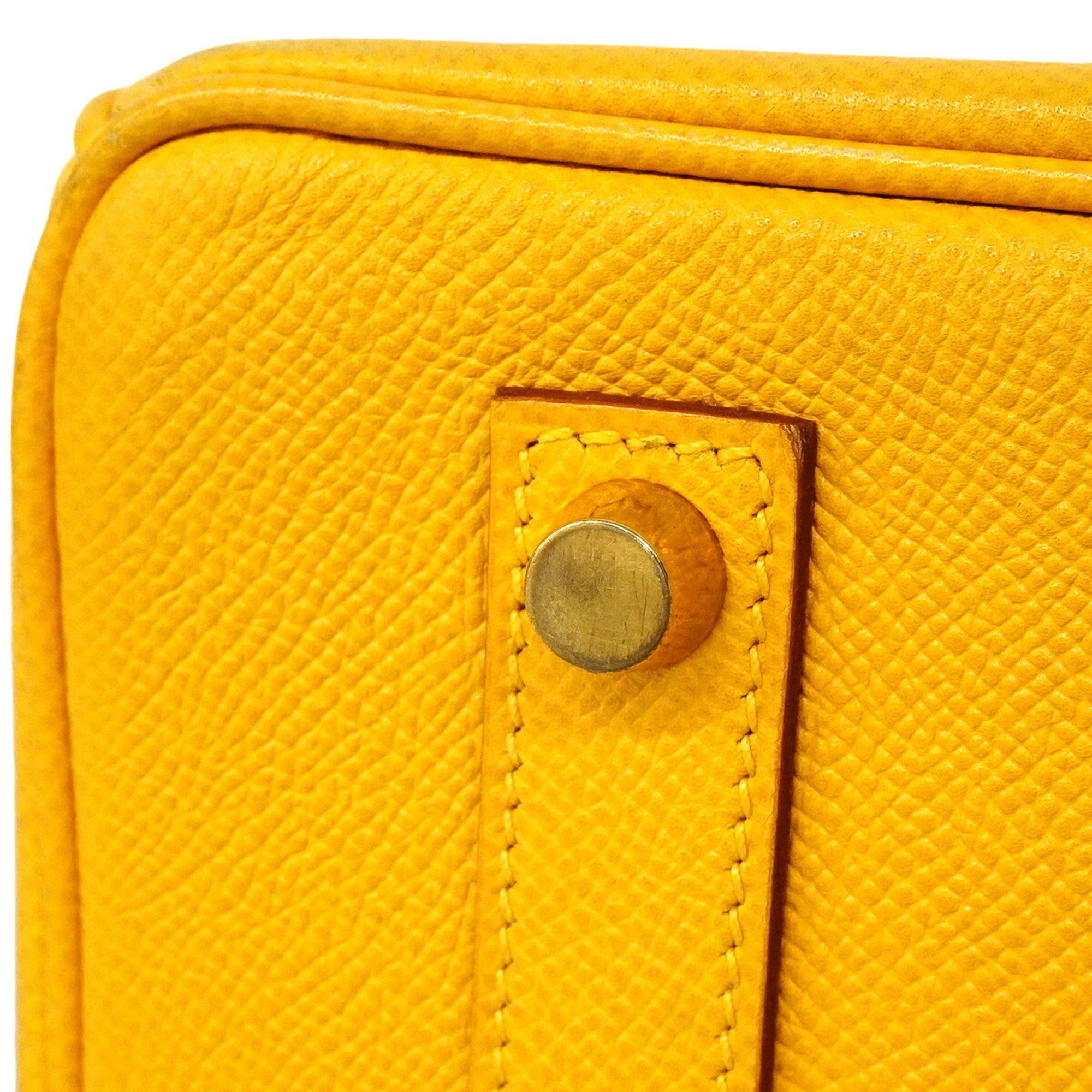 Hermes Jaune Courchevel Leather Handbag (Pre-Owned)
