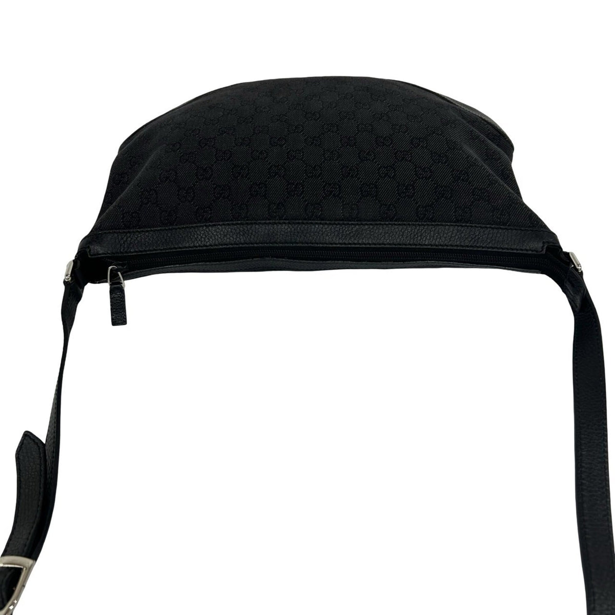 Gucci Black Canvas Leather Crossbody Bag Shoulder Bag (Pre-Owned)