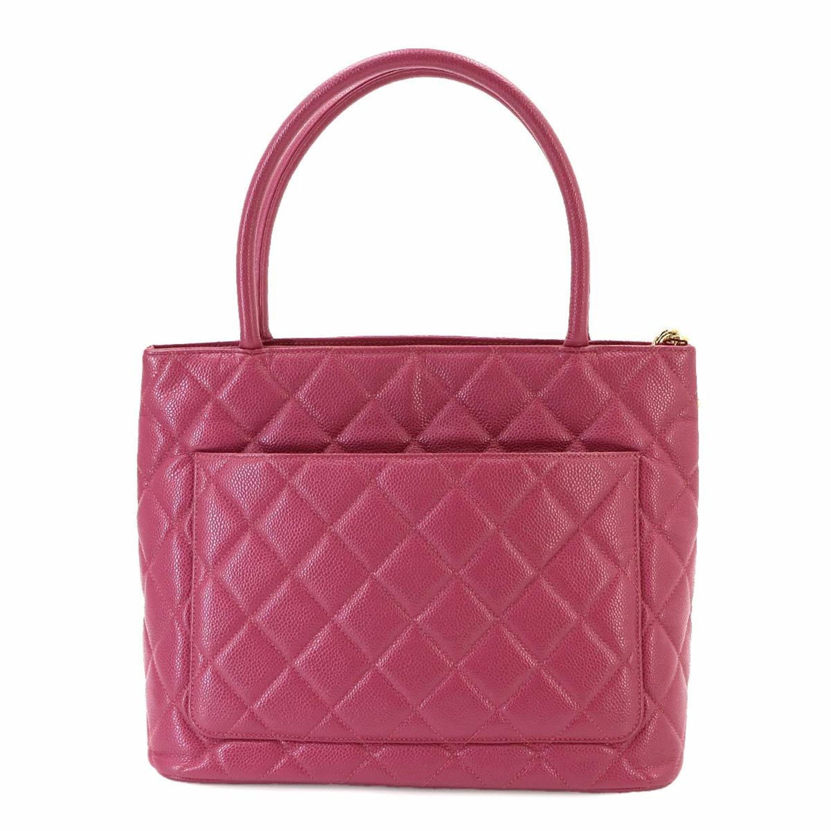 Chanel Pink Grained Calfskin Handbag Tote Bag (Pre-Owned)