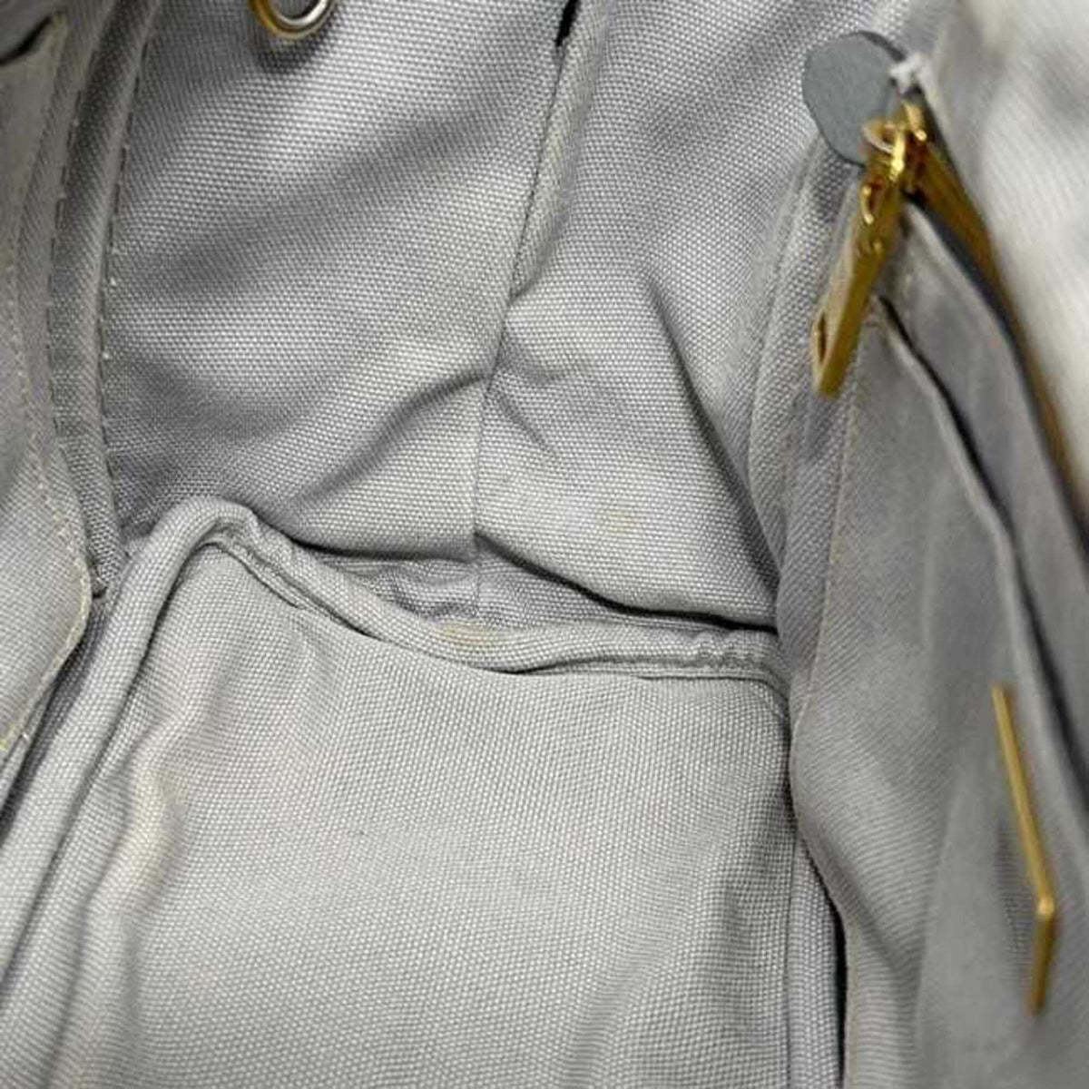 Prada Gray Canvas Tote Bag (Pre-Owned)