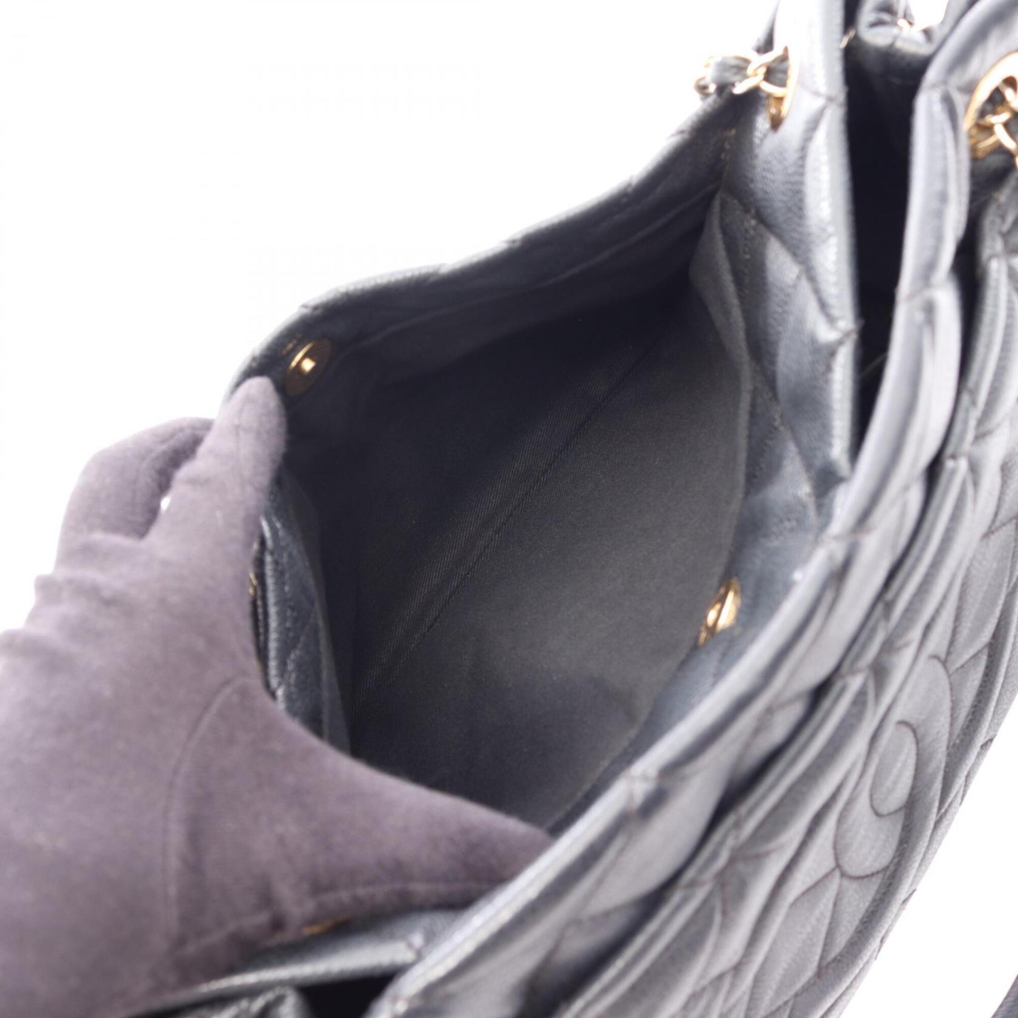 Chanel Black Grained Calfskin Handbag Tote Bag (Pre-Owned)