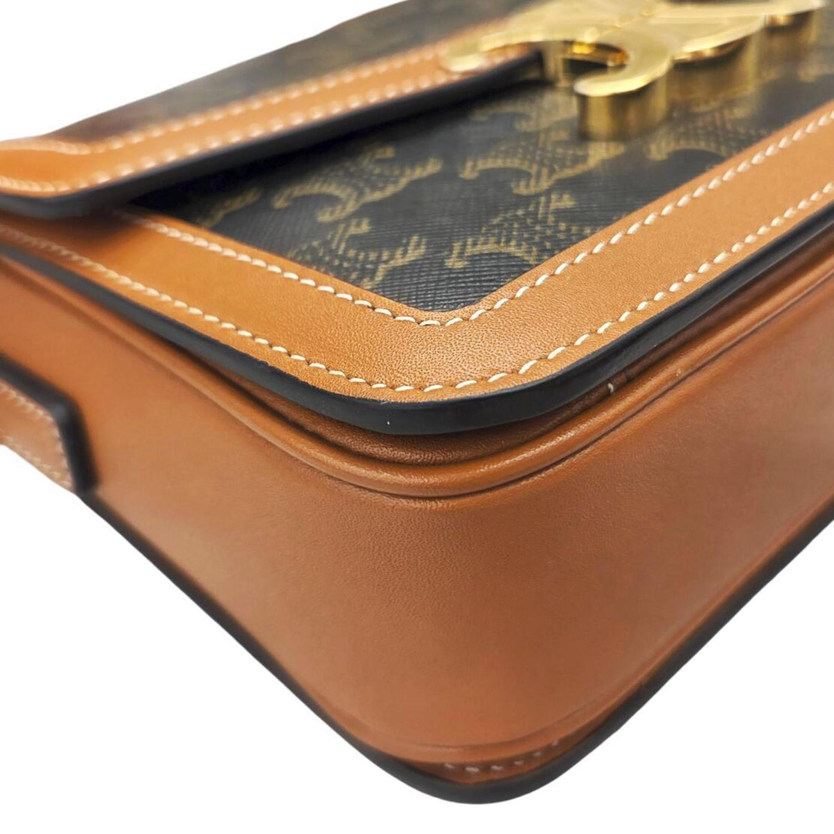 Celine Brown Leather Crossbody Bag Shoulder Bag (Pre-Owned)
