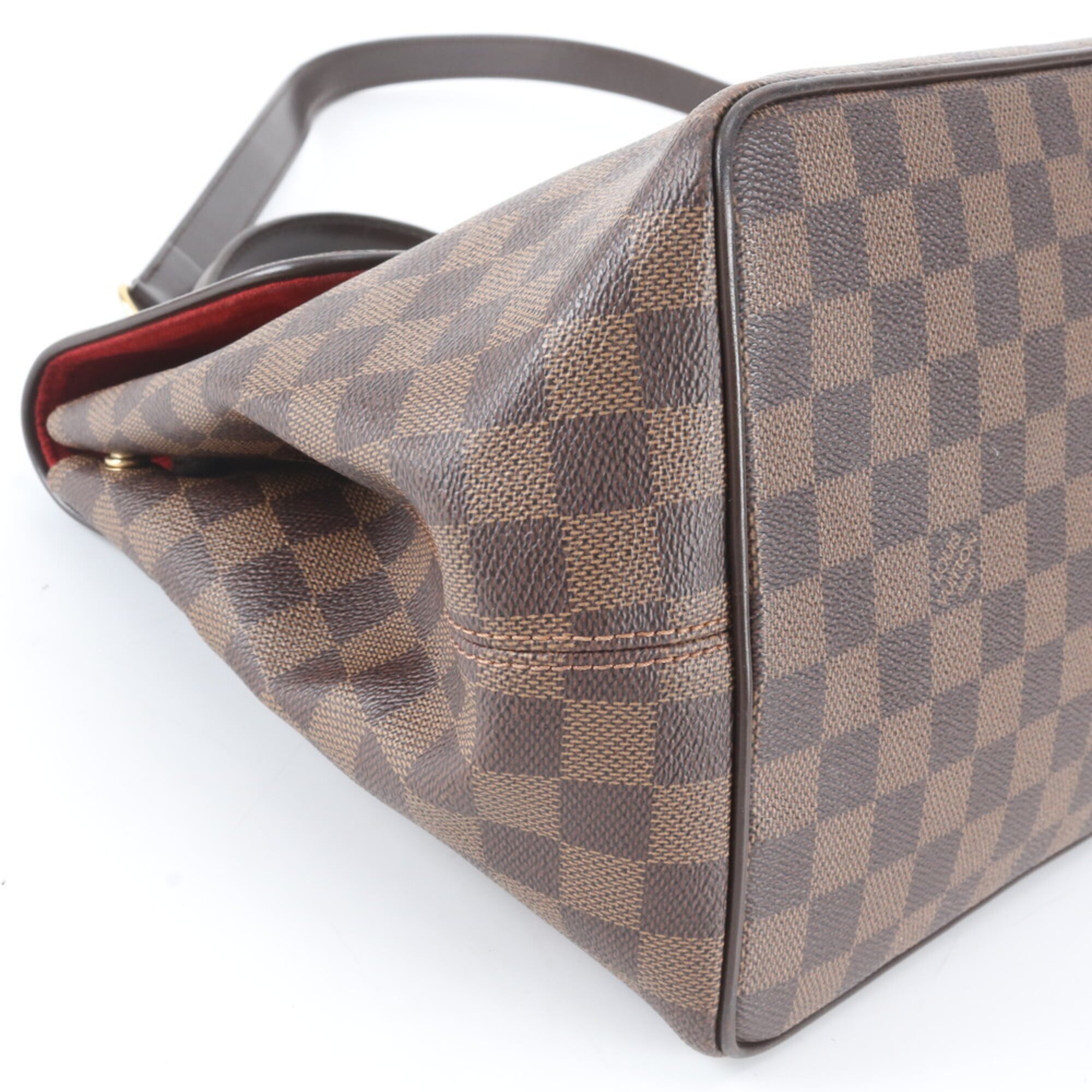 Louis Vuitton Brown Damier Canvas Coated Canvas Leather Handbag Shoulder Bag (Pre-Owned)