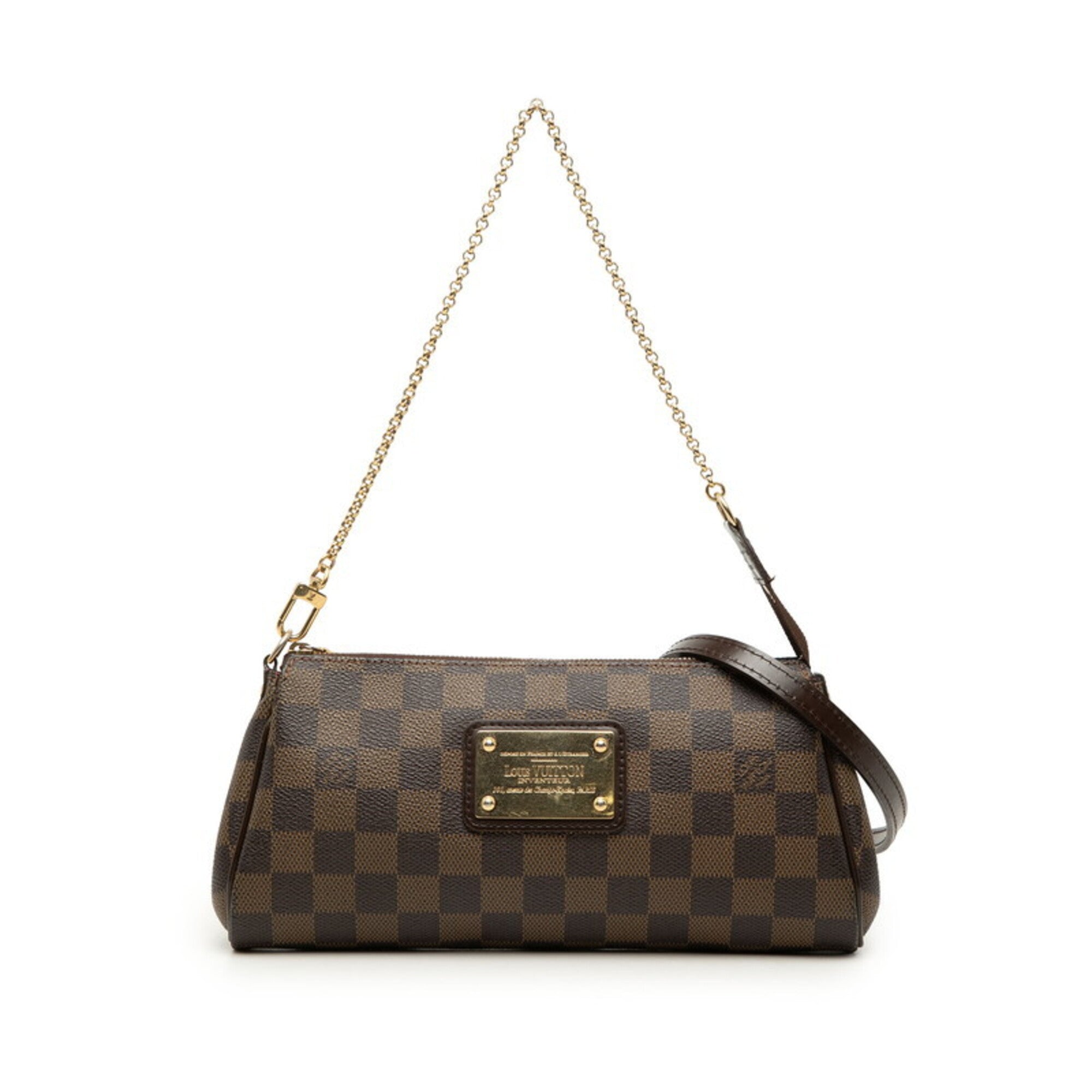Louis Vuitton Brown Damier Canvas Pvc Leather Handbag Shoulder Bag (Pre-Owned)