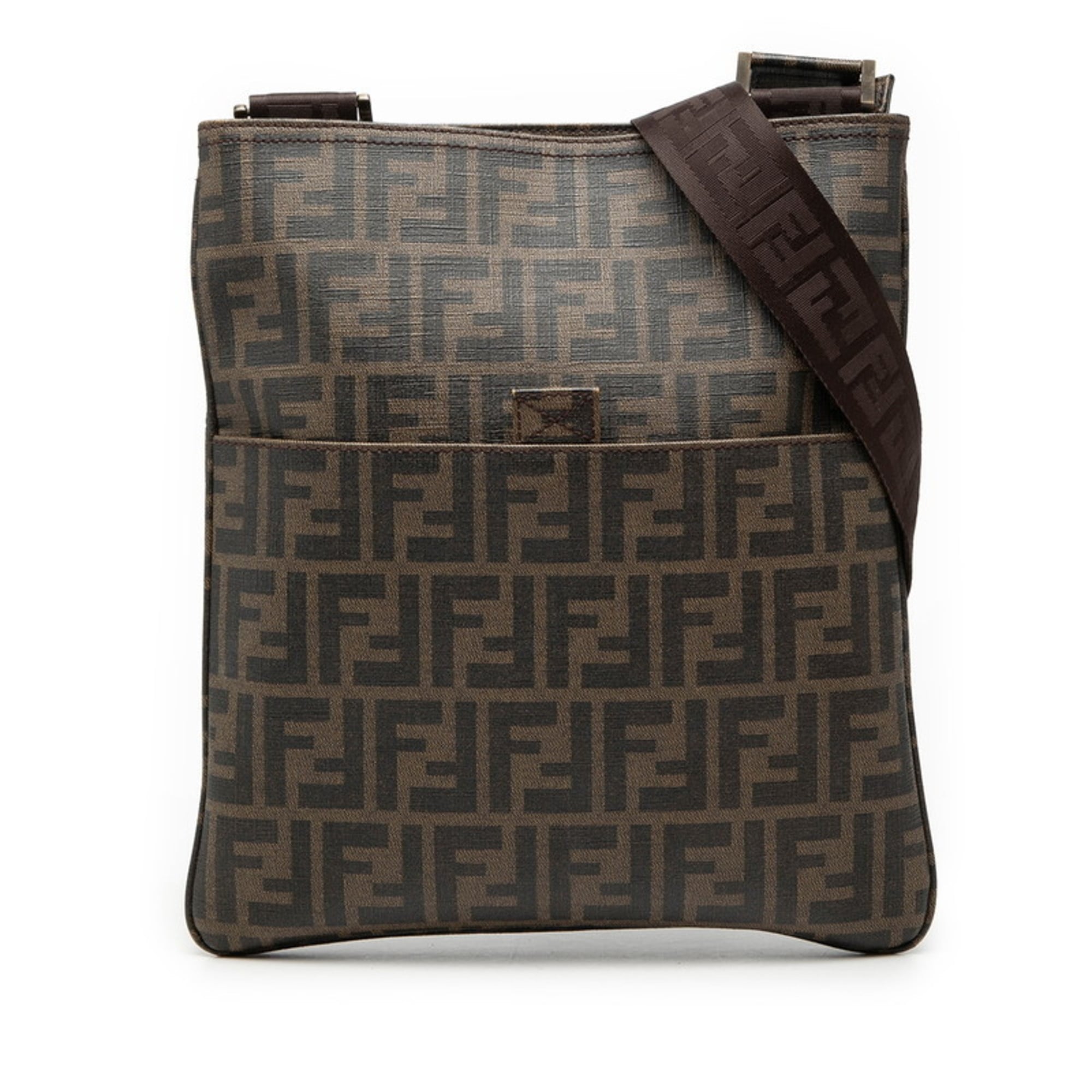 Fendi Black Brown Pvc Shoulder Bag (Pre-Owned)