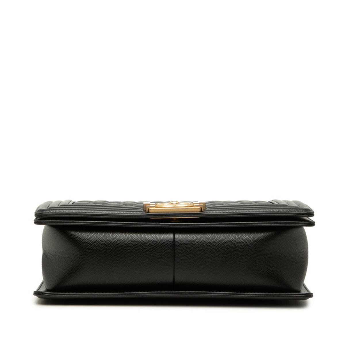 Chanel Black Gold Grained Calfskin Shoulder Bag (Pre-Owned)