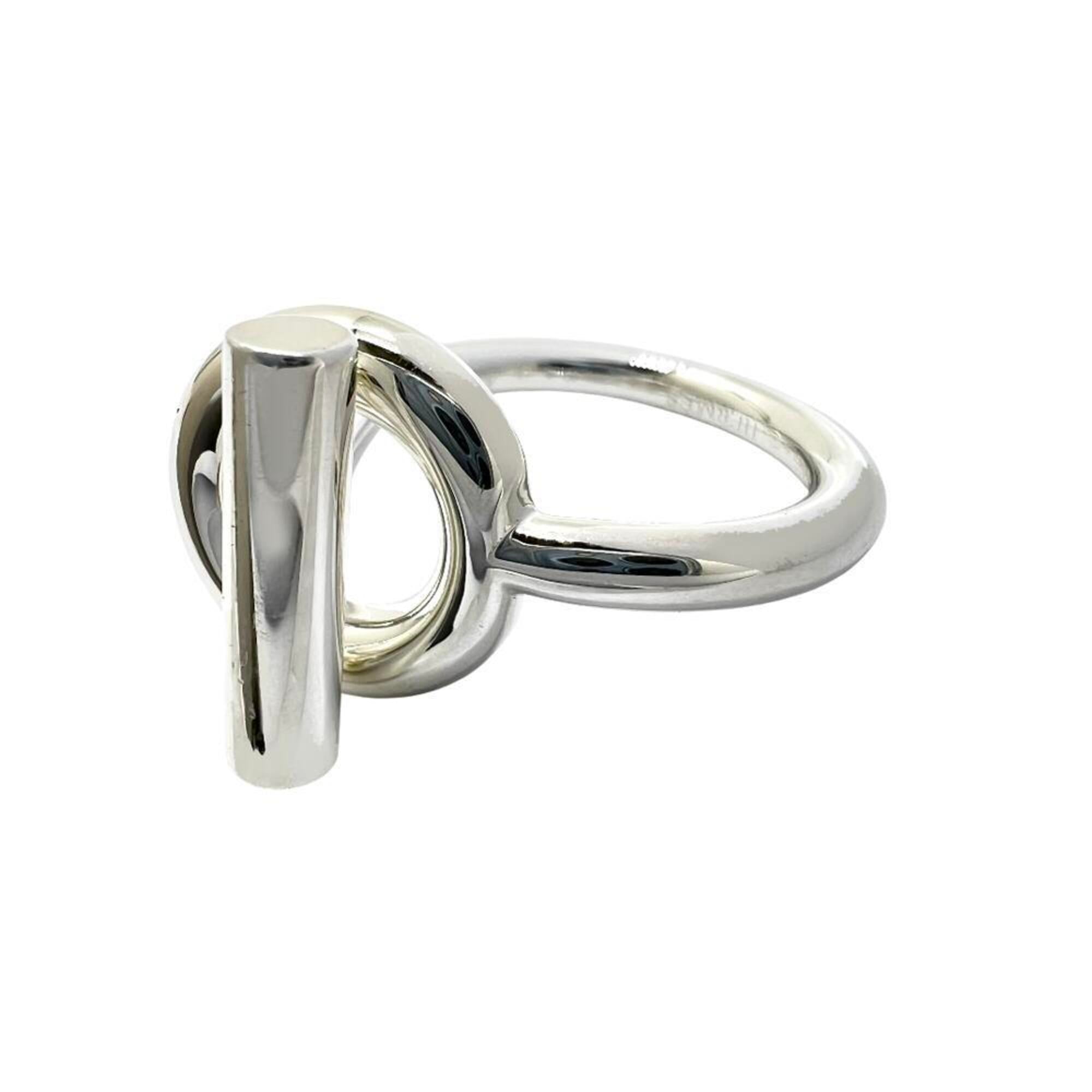 Hermes Silver Silver 925 Band Ring (Pre-Owned)