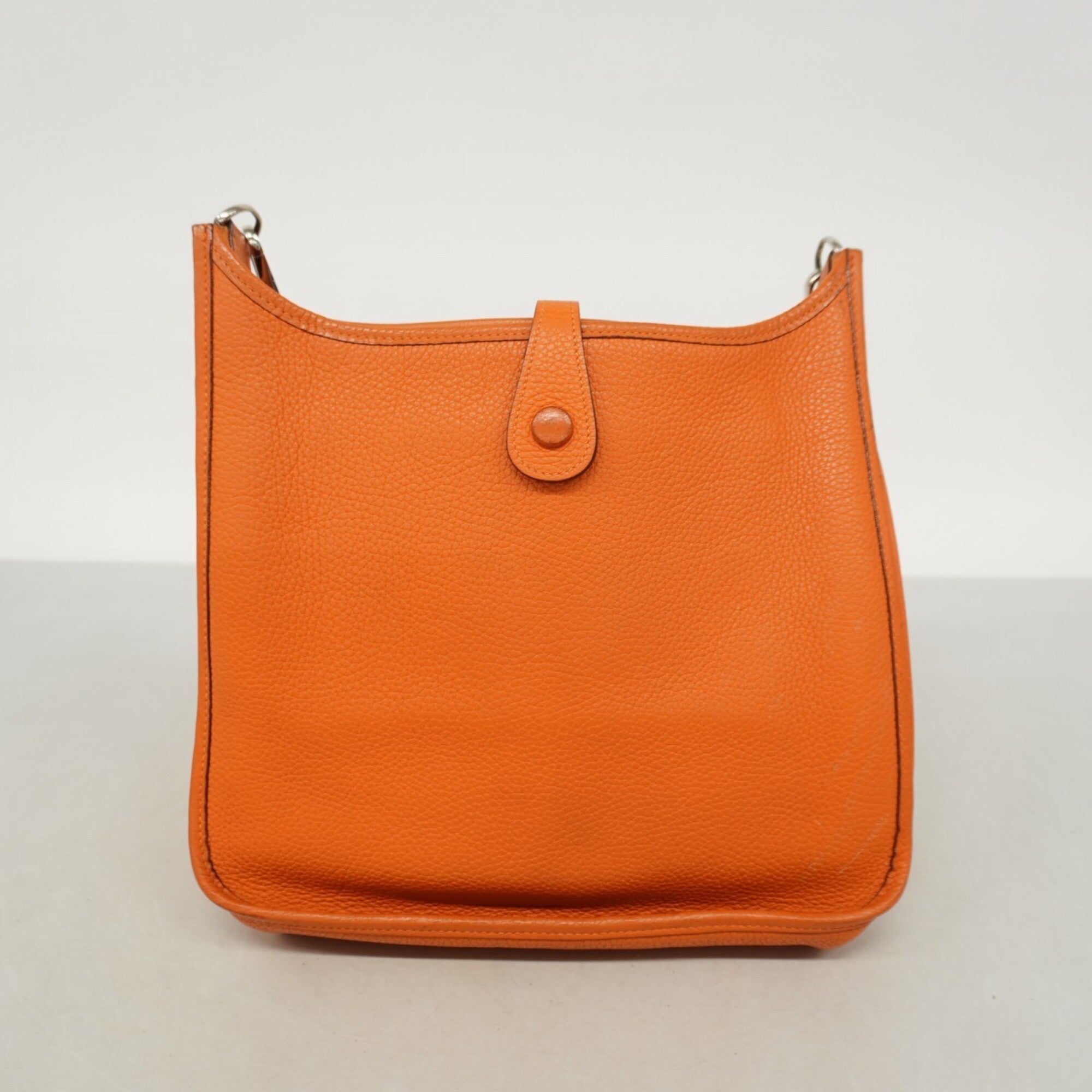 Hermes Orange Taurillon Clemence Leather Shoulder Bag (Pre-Owned)