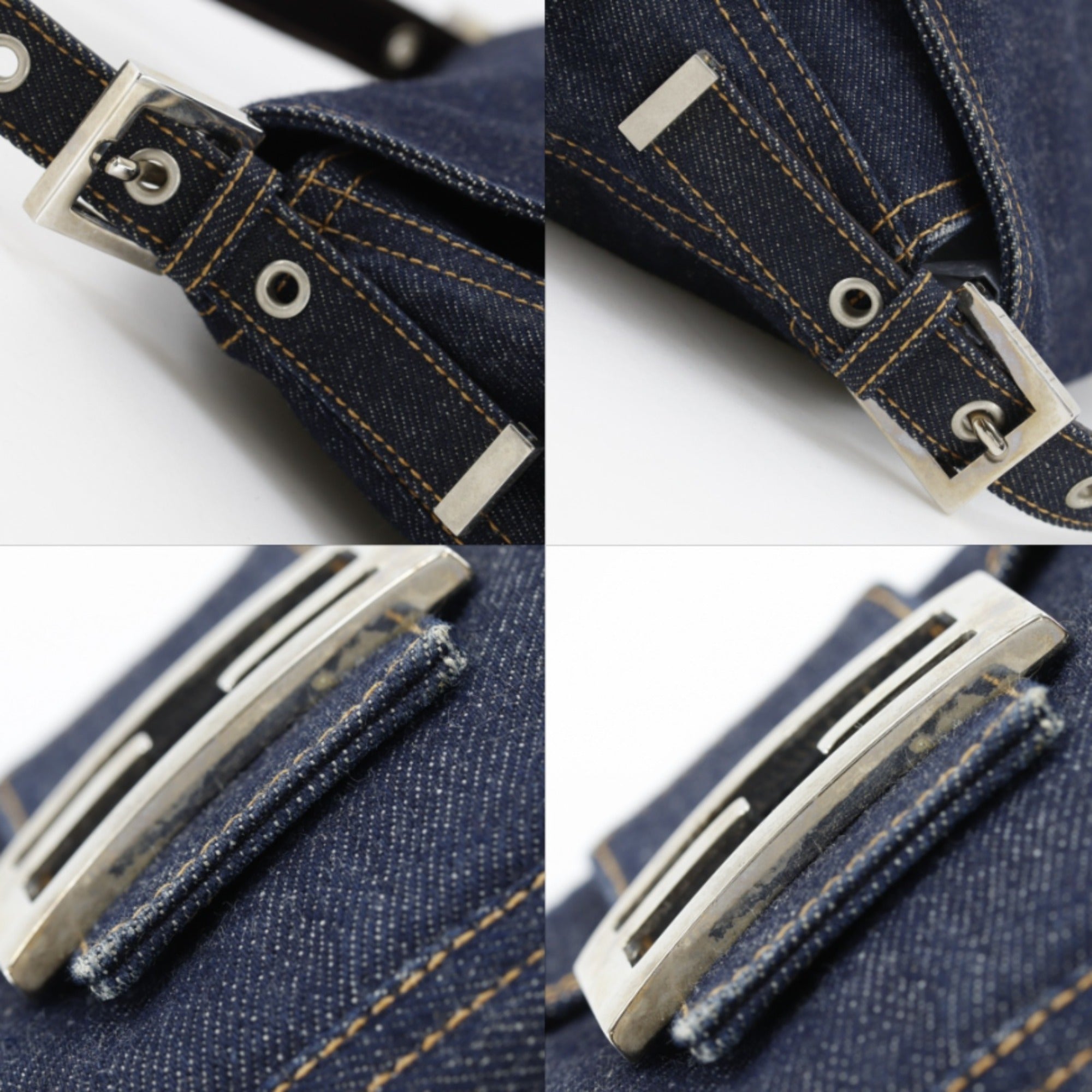 Fendi Navy Denim Shoulder Bag (Pre-Owned)
