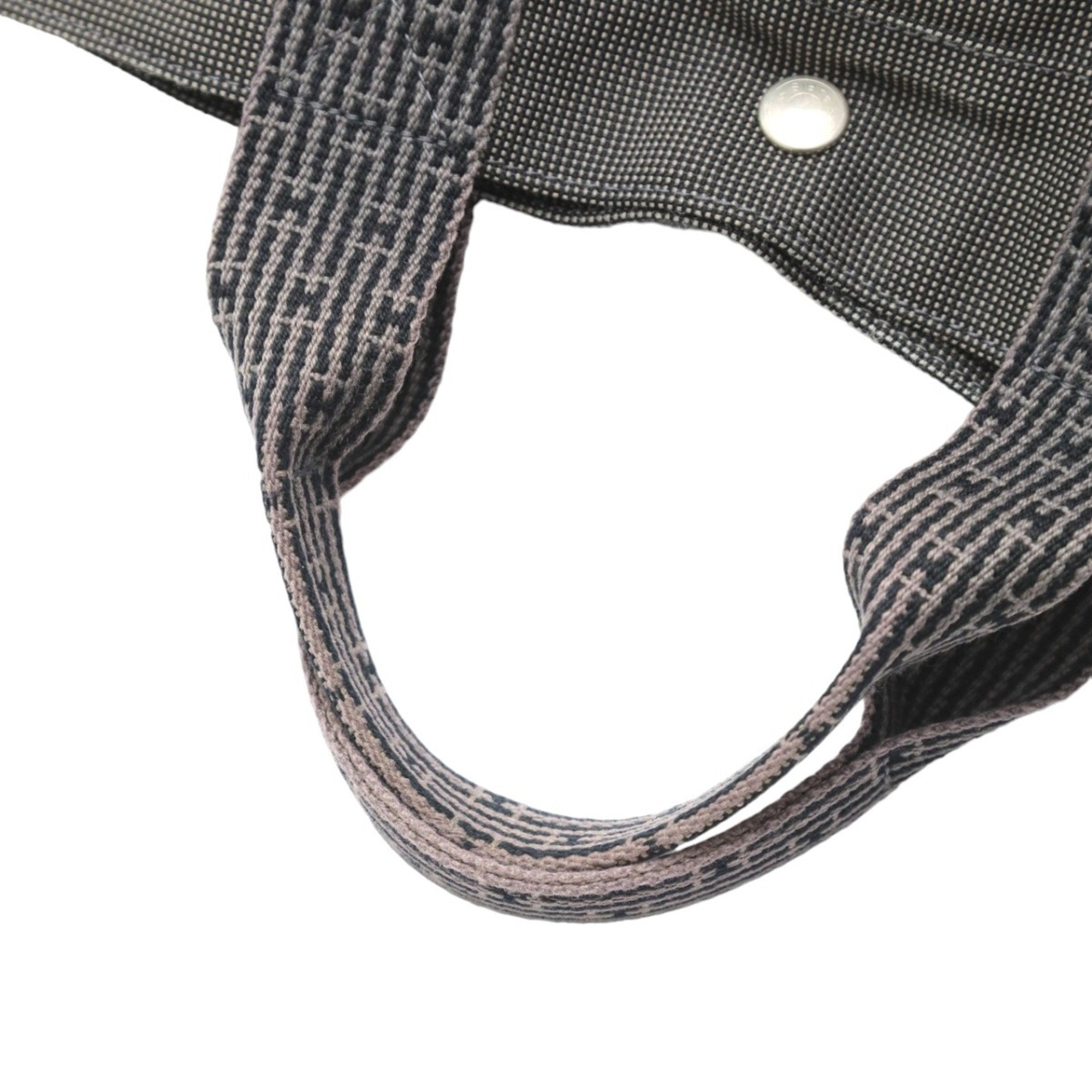 Hermes Her Line Gray Canvas Tote Bag (Pre-Owned)