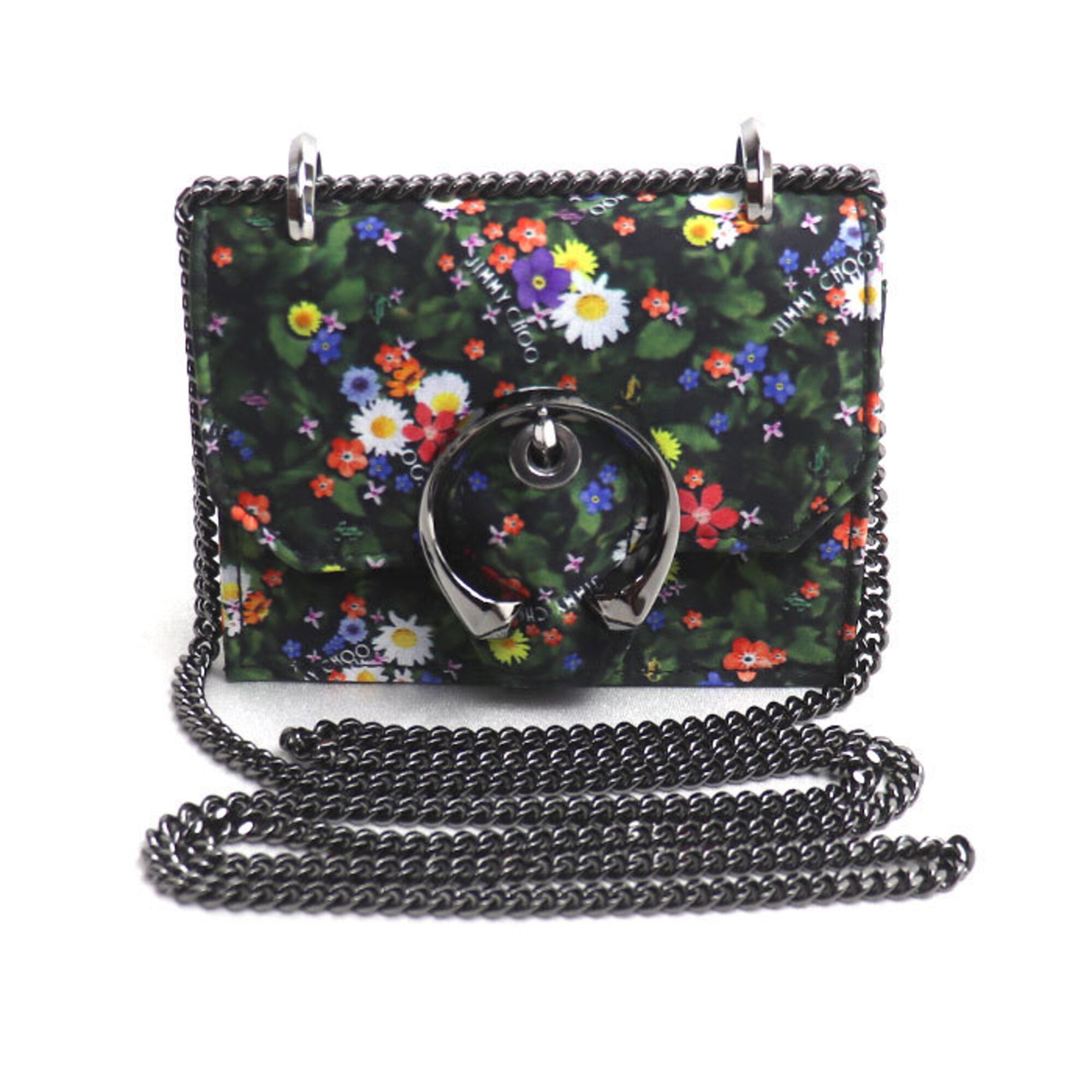 Jimmy Choo Multi-Color Satin Shoulder Bag (Pre-Owned)