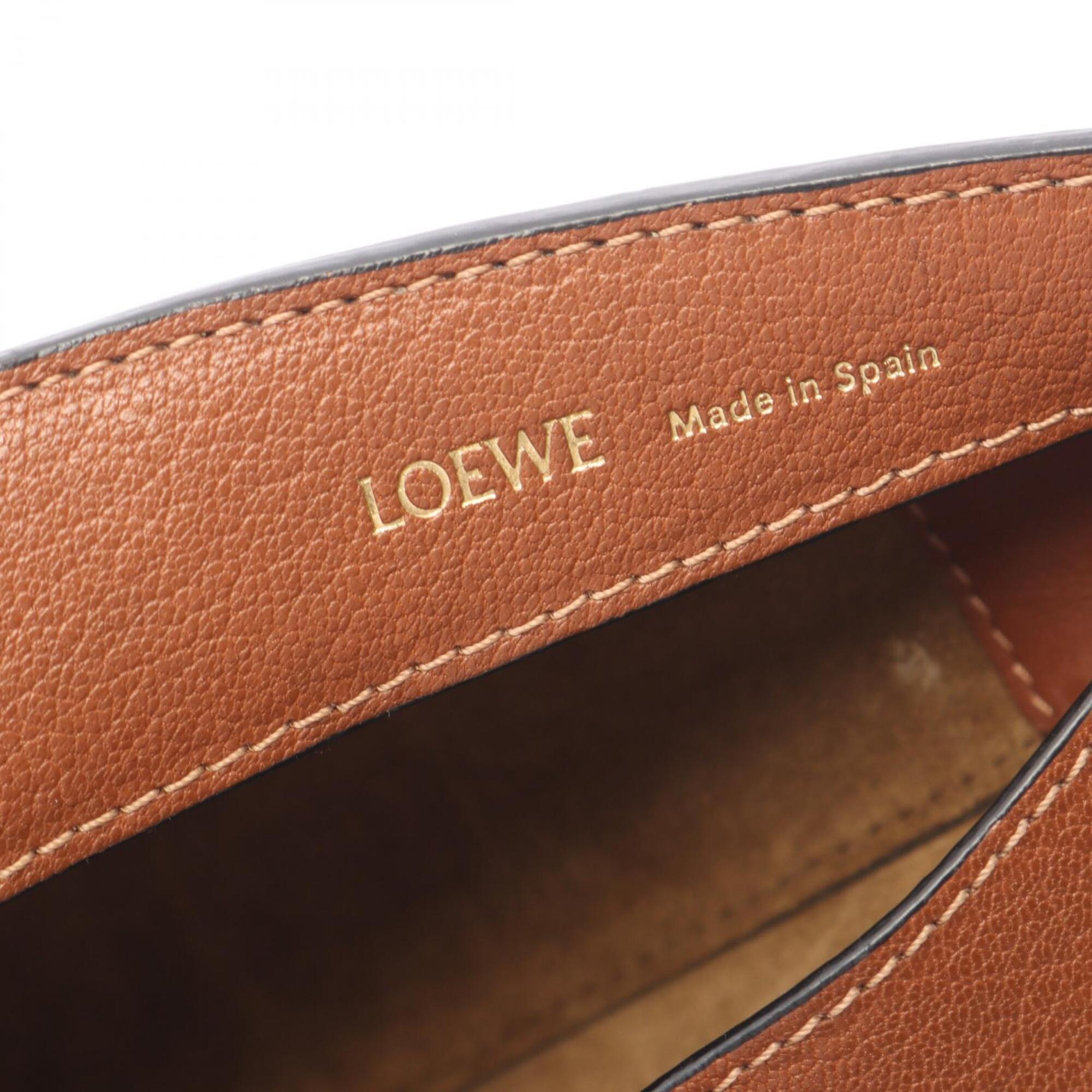 Loewe Brown Leather Handbag Shoulder Bag (Pre-Owned)
