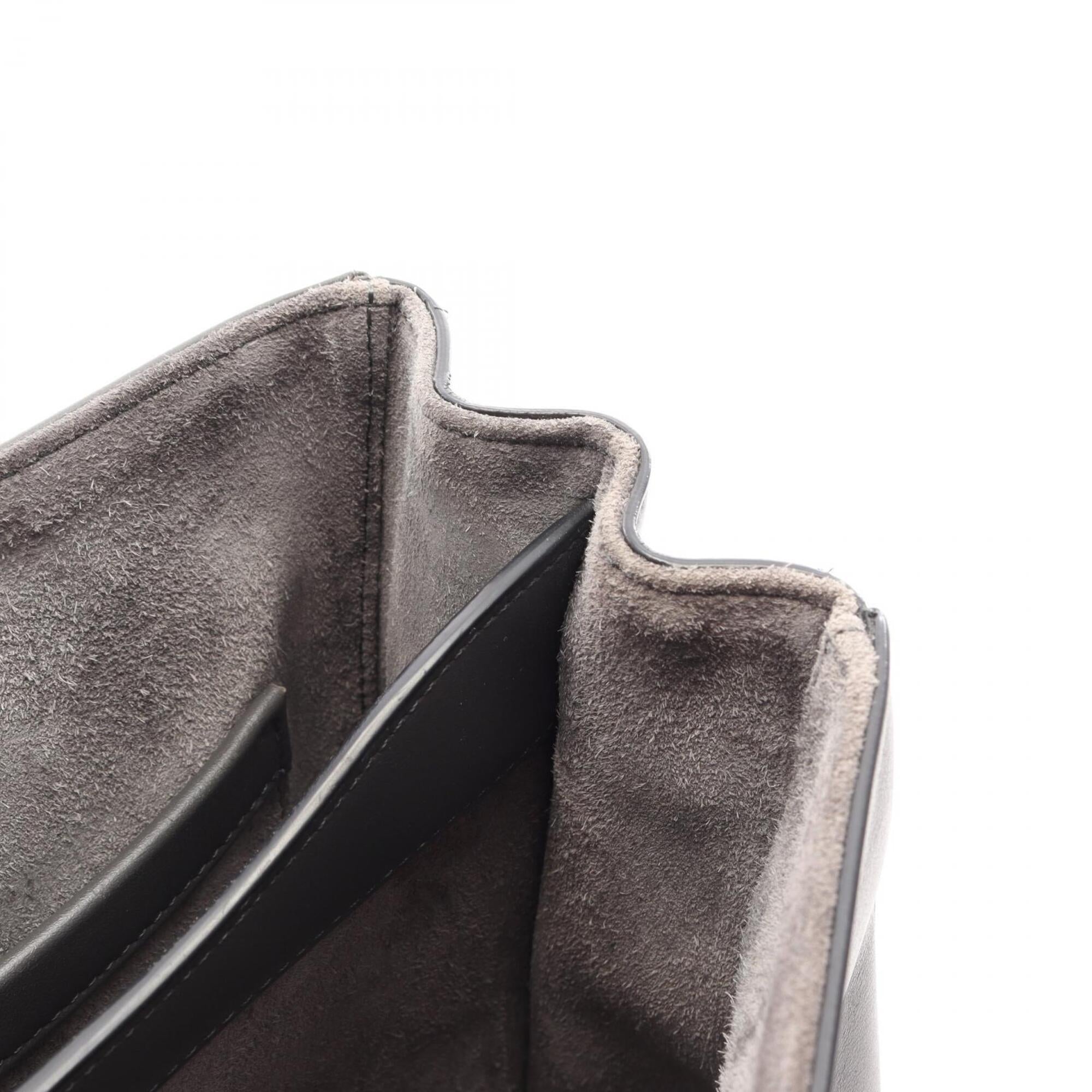 Celine Gray Leather Handbag Shoulder Bag (Pre-Owned)