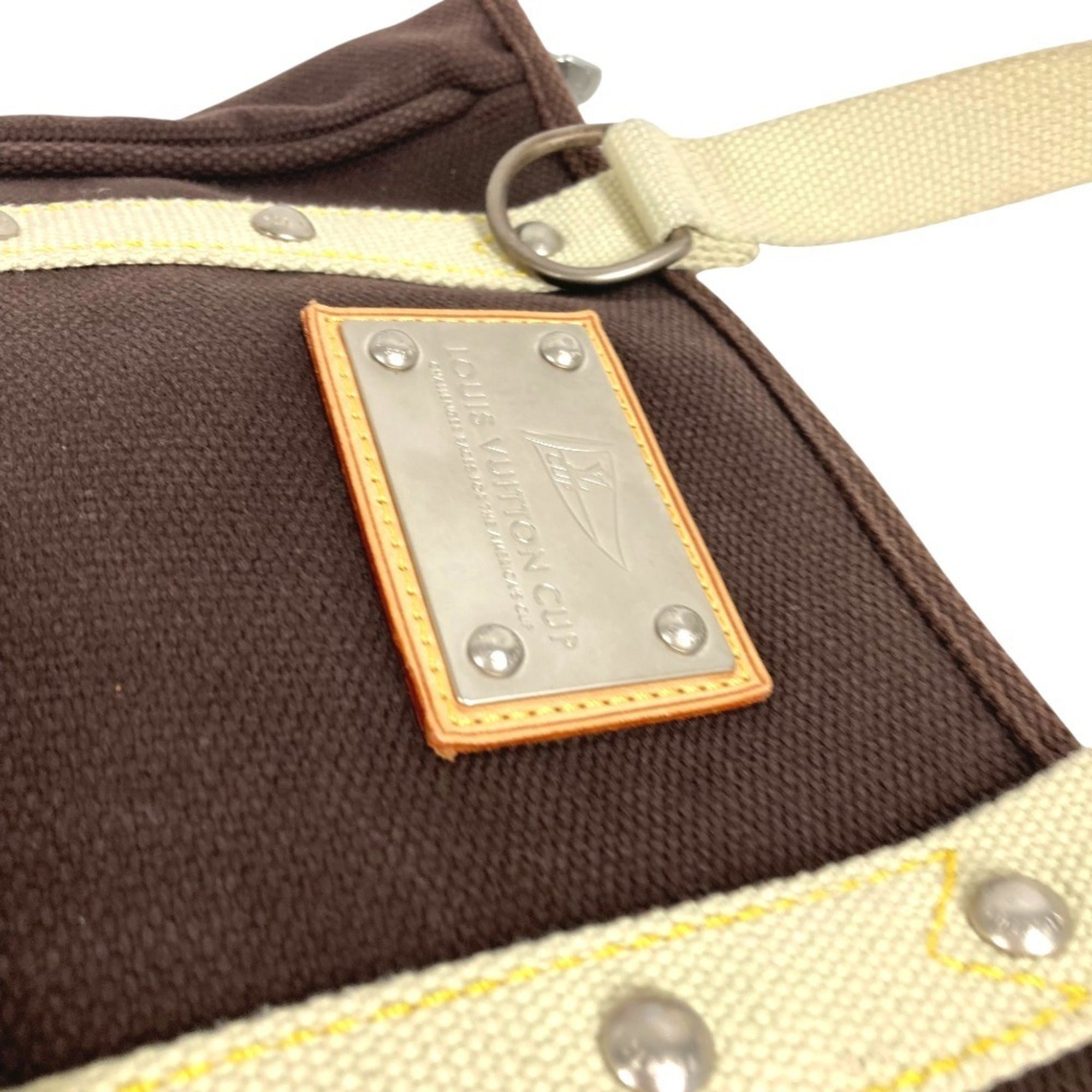 Louis Vuitton Brown Canvas Handbag Shoulder Bag Tote Bag (Pre-Owned)