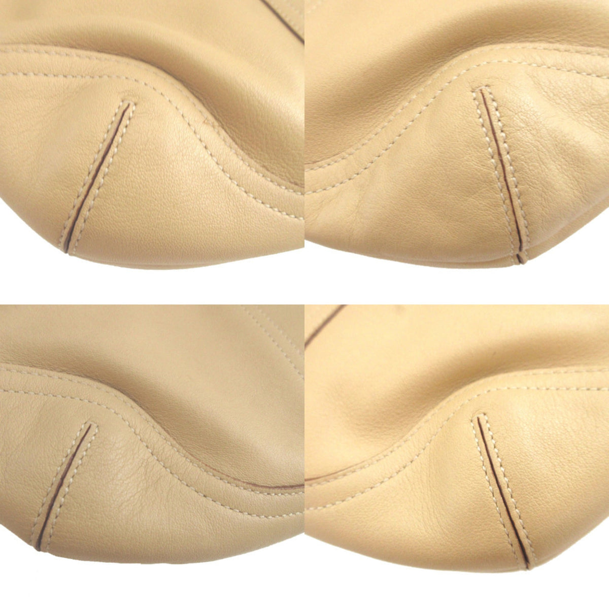 Coach Beige Leather Handbag Shoulder Bag (Pre-Owned)
