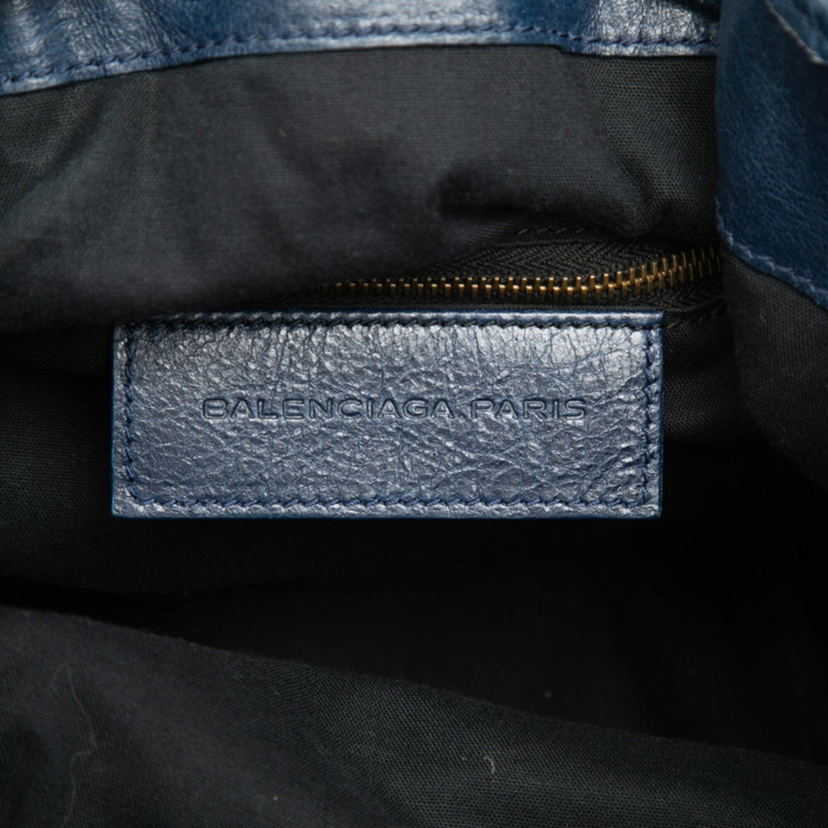Balenciaga Navy Leather Handbag Shoulder Bag (Pre-Owned)