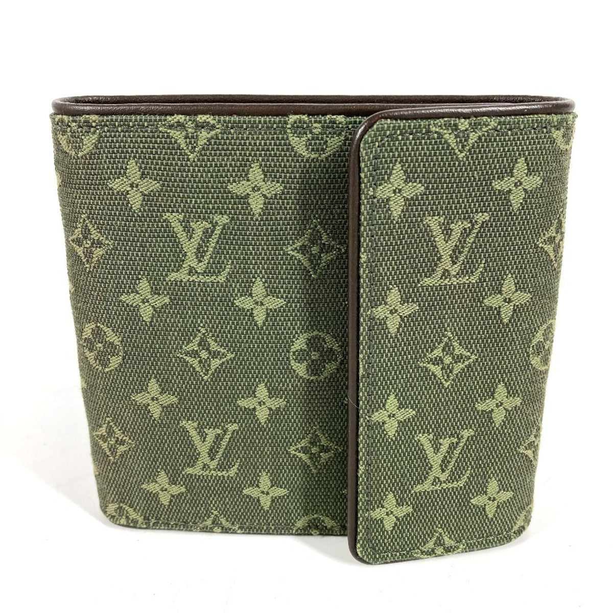 Louis Vuitton Khaki Monogram Mini Canvas Wallet (Tri-Fold) (Pre-Owned)