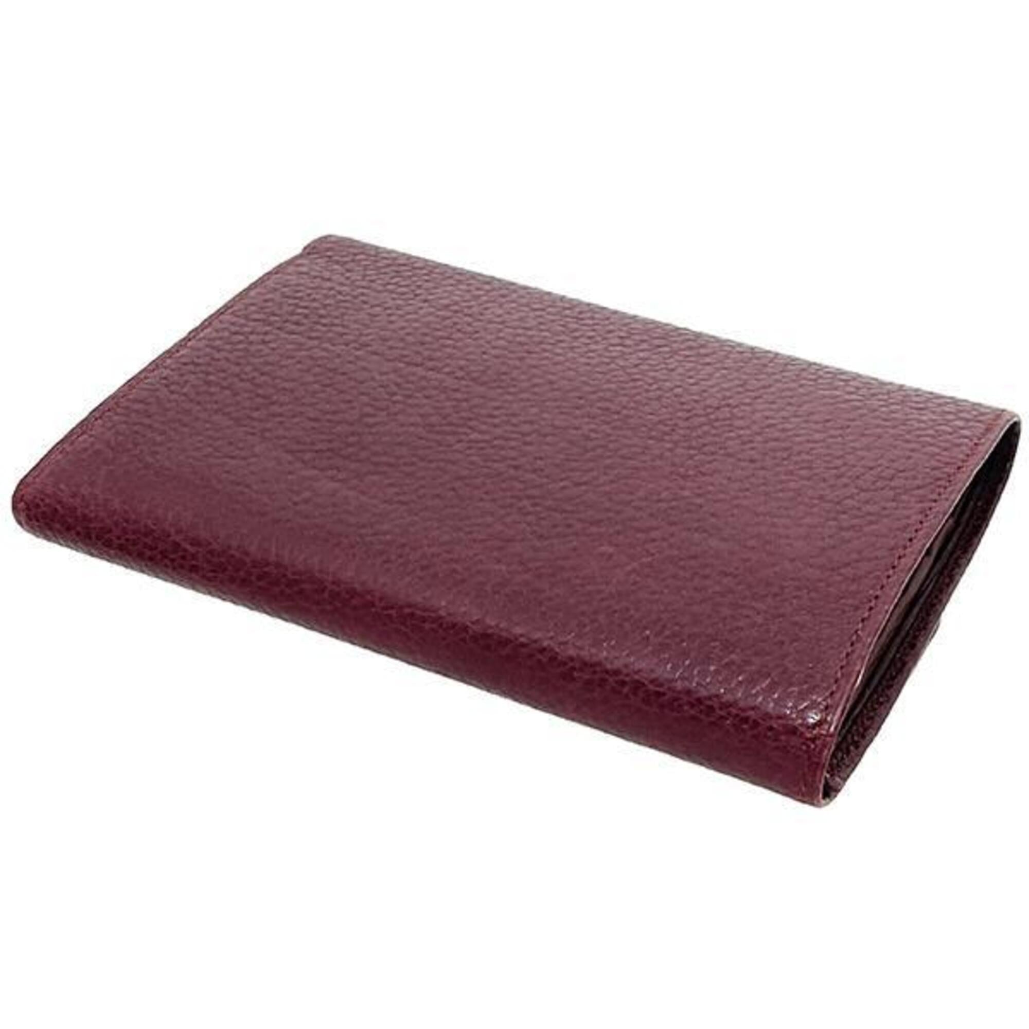 Cartier Must Bordeaux Leather Wallet (Tri-Fold) (Pre-Owned)