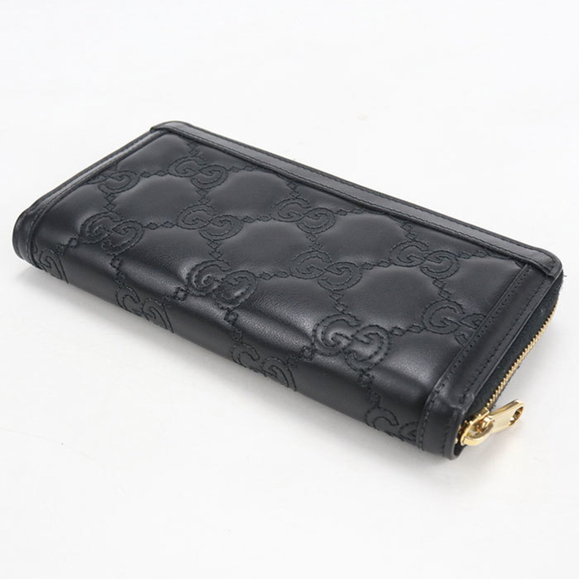 Gucci Black Leather Long Wallet (Bi-Fold) (Pre-Owned)