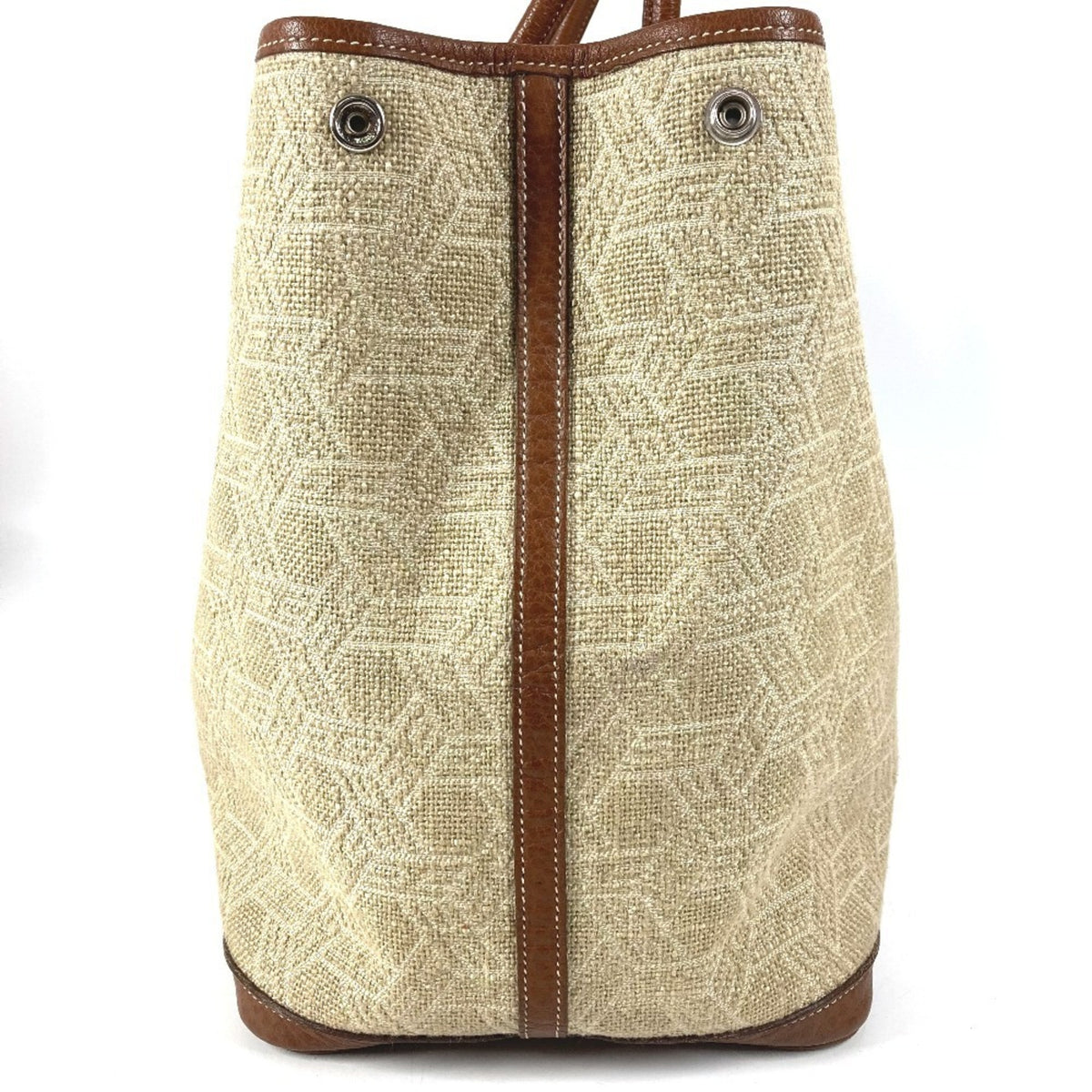 Hermes Beige Toile So H Boston Bag Shoulder Bag Tote Bag (Pre-Owned)
