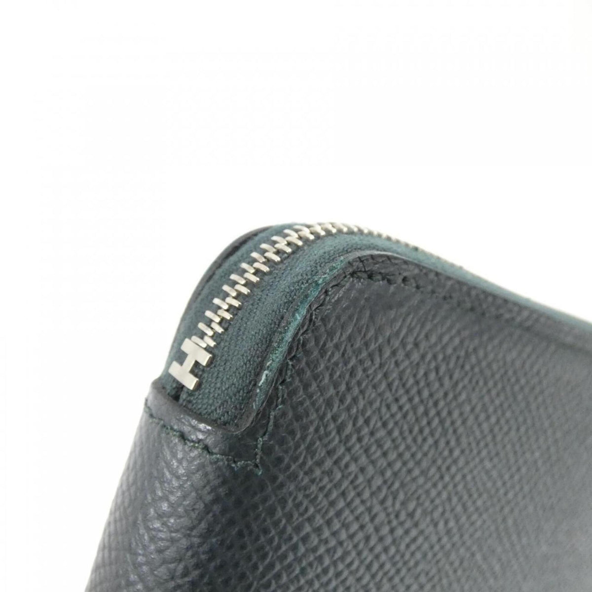 Hermes Green Rose Confetti Epsom Leather Silk Long Wallet (Bi-Fold) (Pre-Owned)