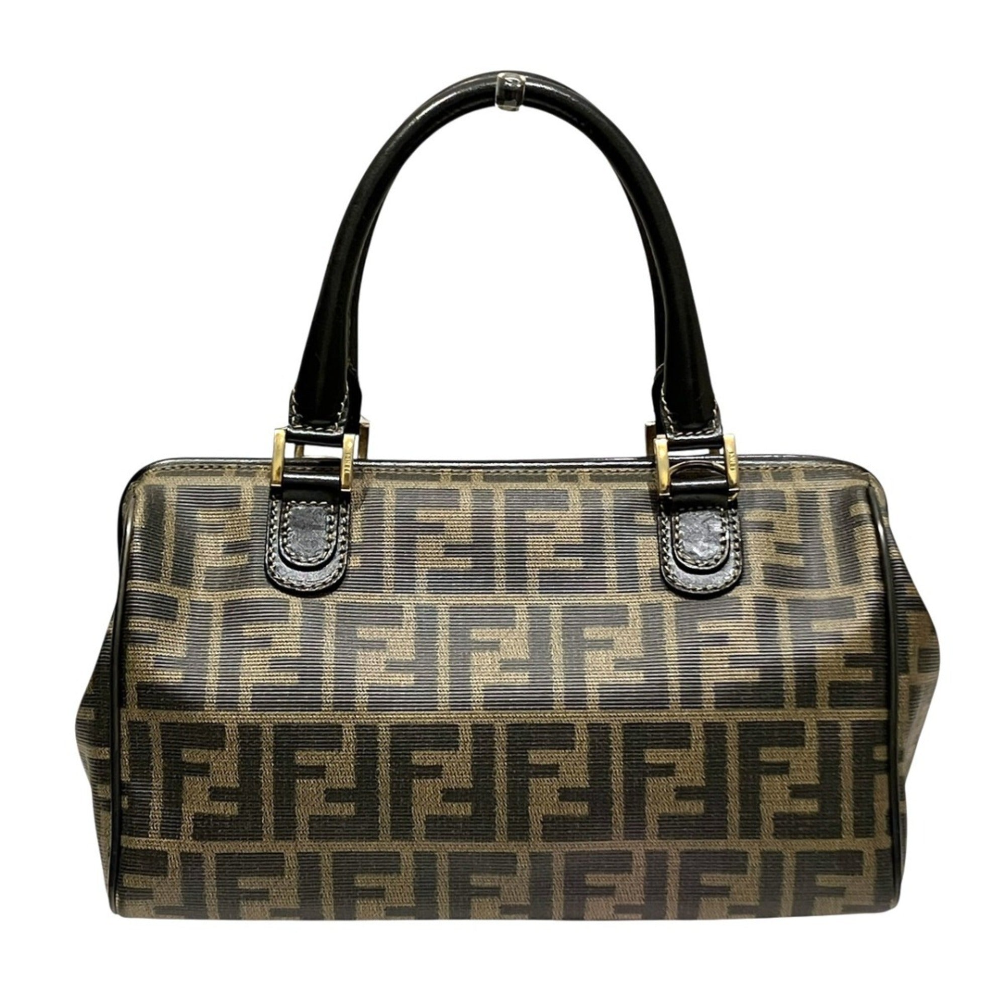 Fendi Brown Zucca Boston Bag (Pre-Owned)