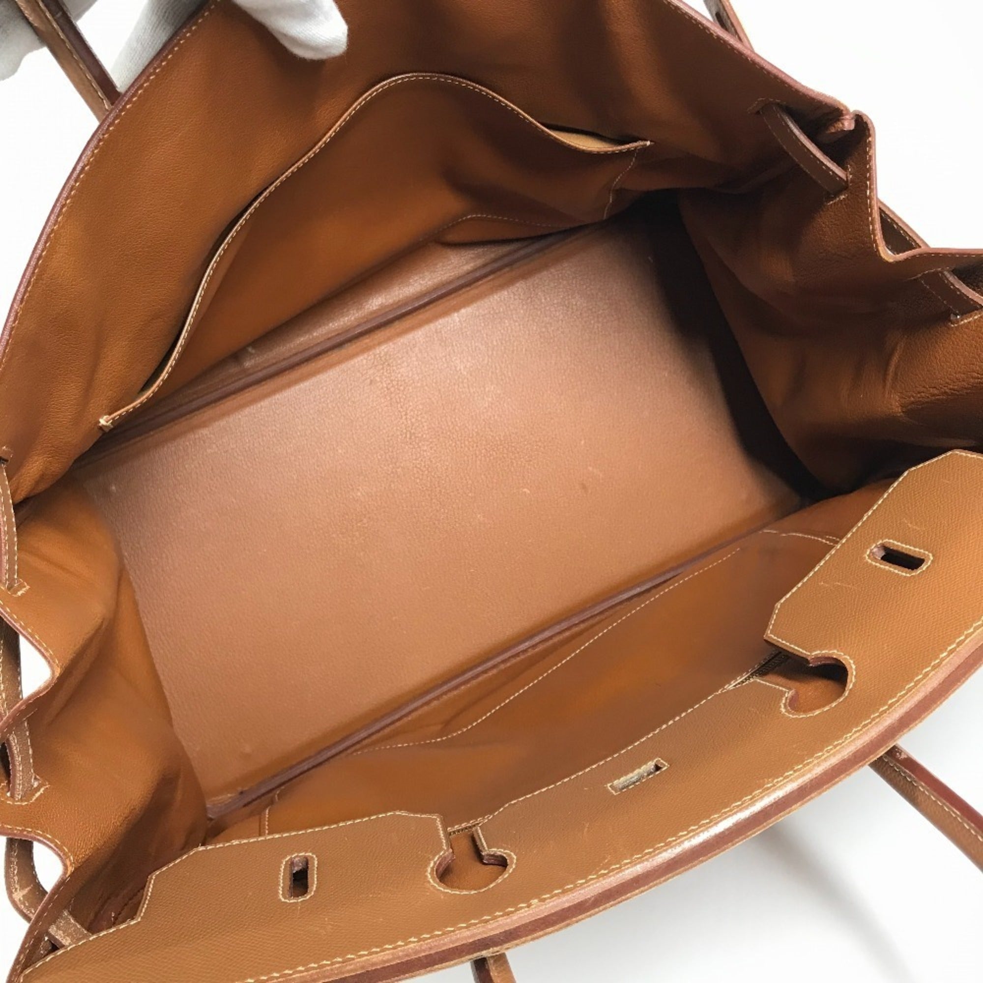 Hermes Birkin Brown Gold Brown Epsom Leather Handbag Tote Bag (Pre-Owned)