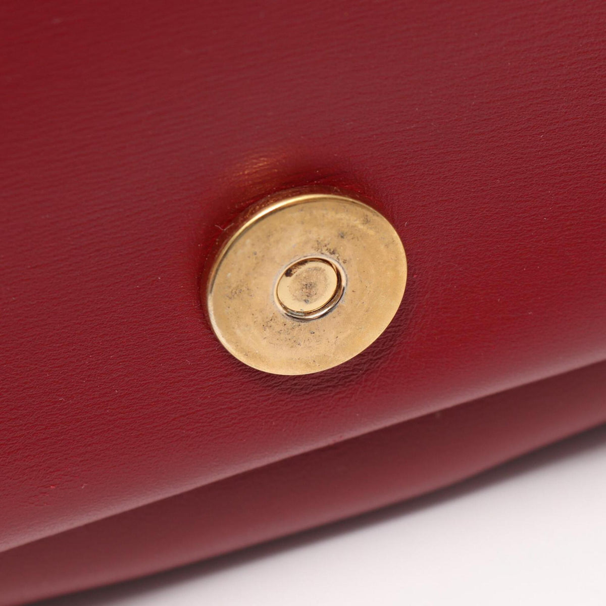 Gucci Black Red Color Leather Shoulder Bag (Pre-Owned)