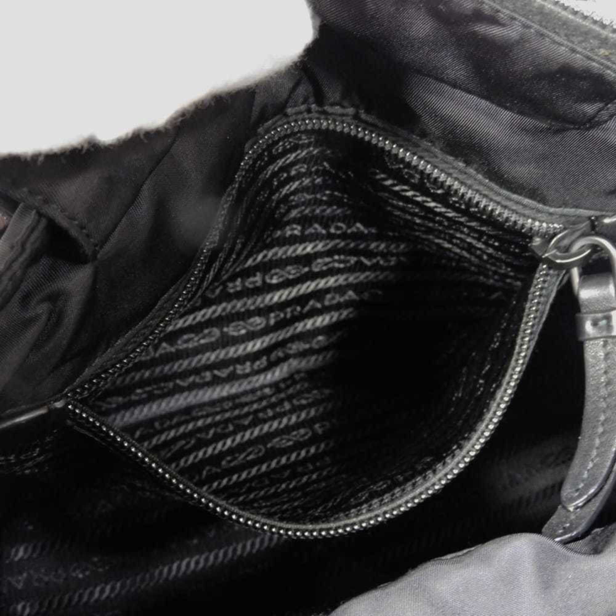 Prada Black Nero Nylon Shoulder Bag Tote Bag (Pre-Owned)