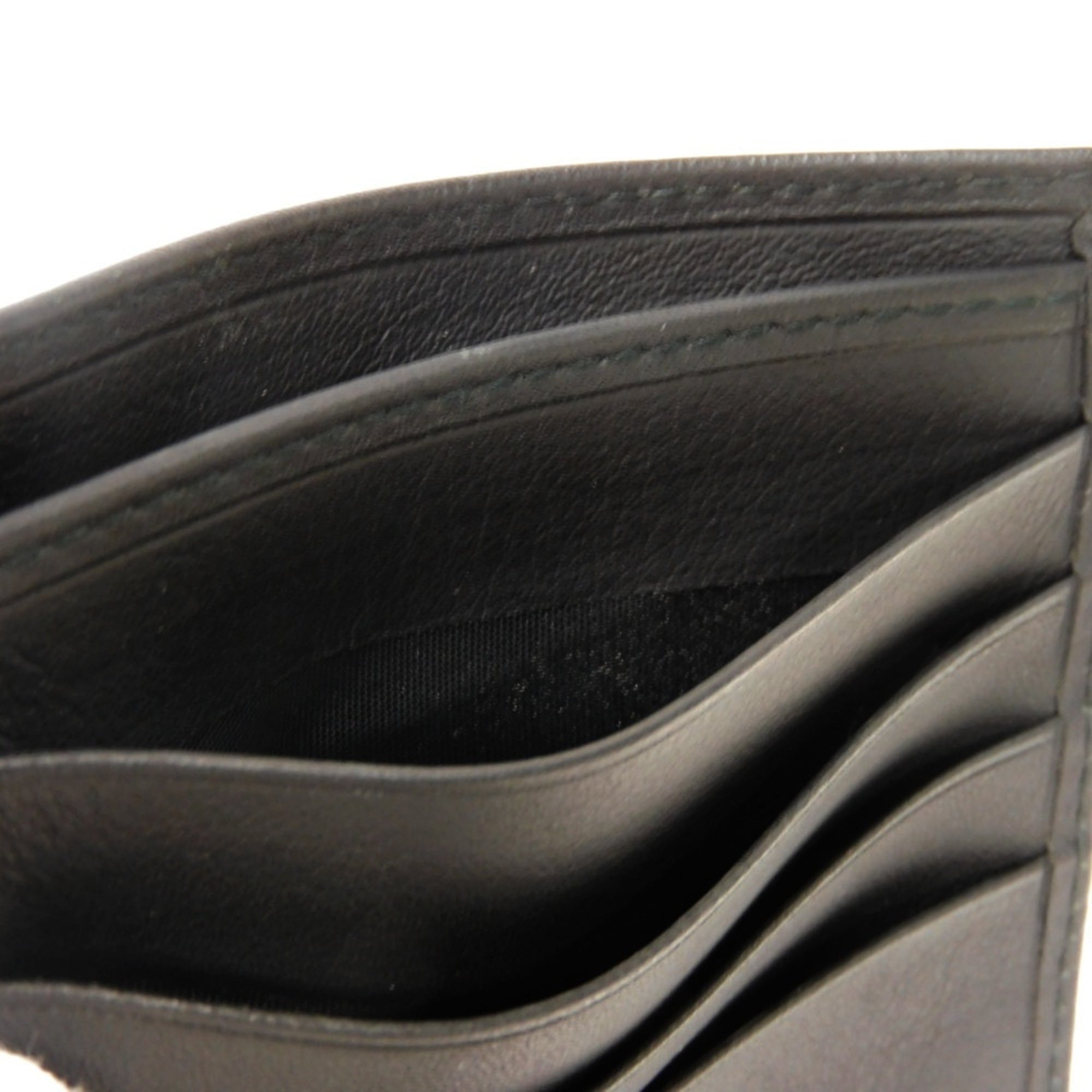 Christian Dior Black Leather Long Bill Wallet (Bi-Fold) (Pre-Owned)