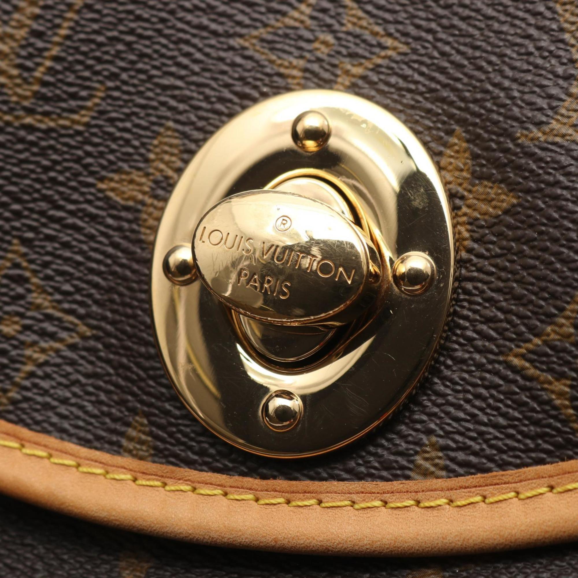 Louis Vuitton Brown Monogram Coated Canvas Leather Handbag Shoulder Bag (Pre-Owned)