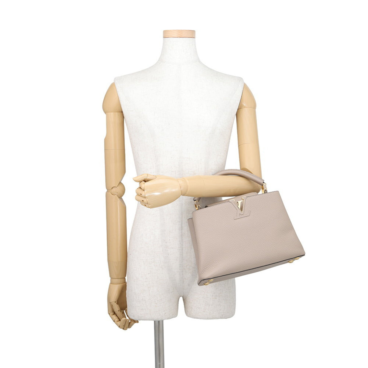Louis Vuitton Beige Leather Handbag Shoulder Bag (Pre-Owned)