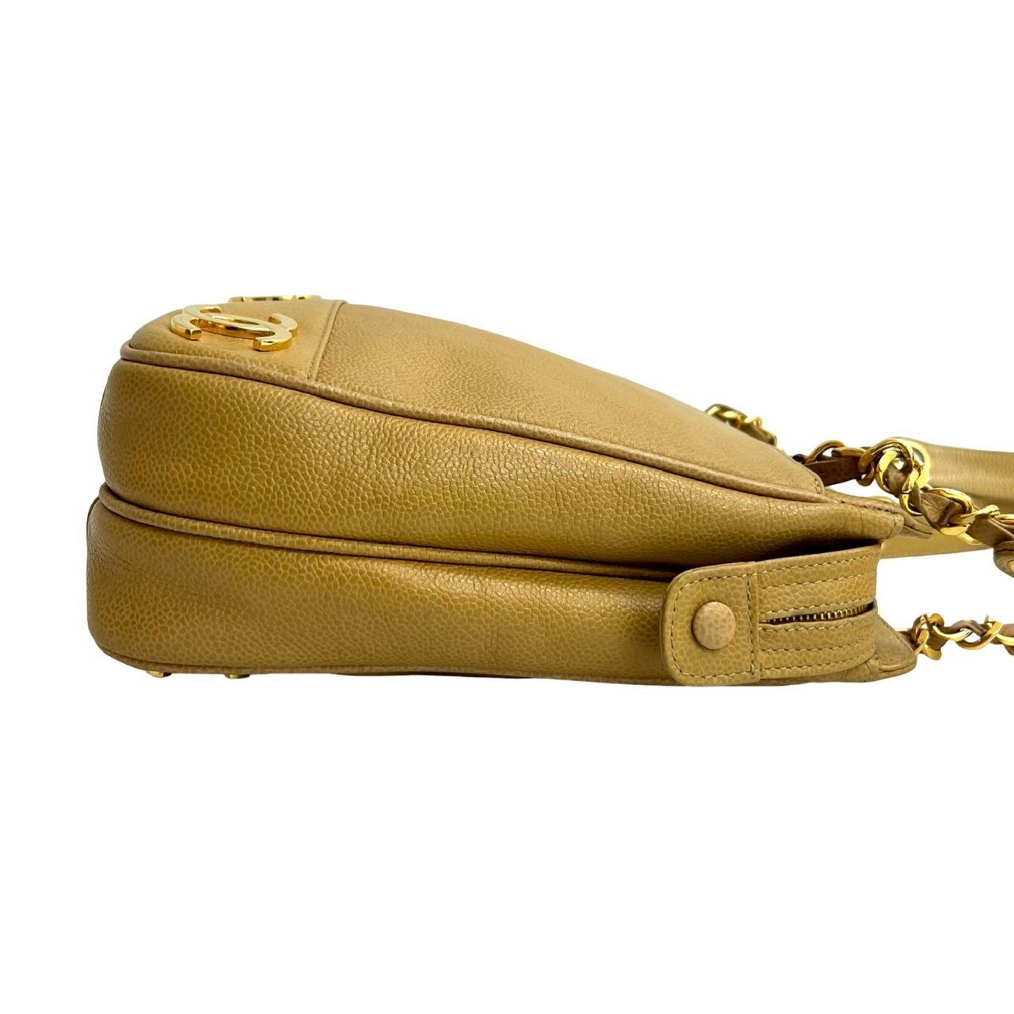 Chanel Beige Grained Calfskin Tote Bag (Pre-Owned)