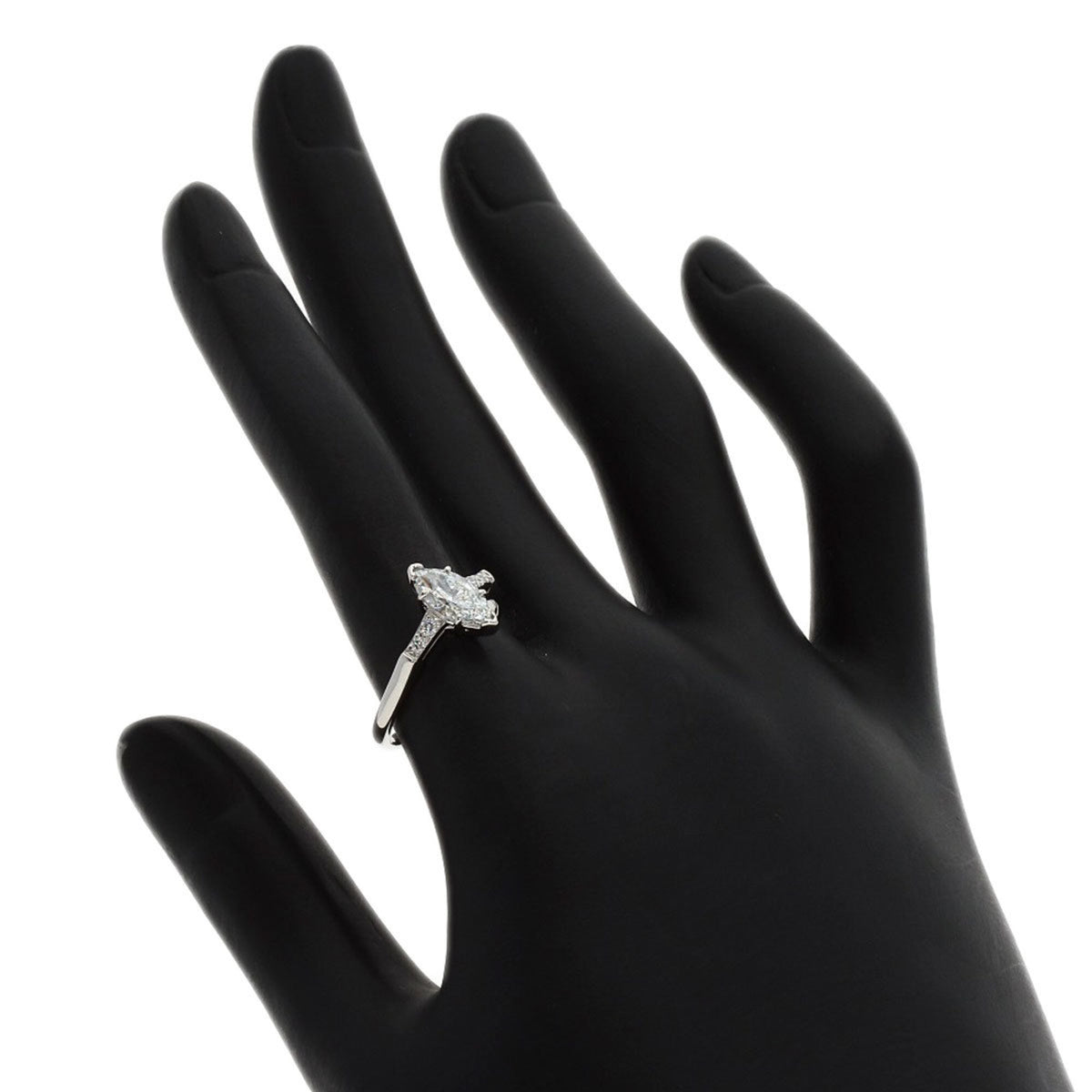 Harry Winston Silver Platinum 950 Anniversary Ring (Pre-Owned)