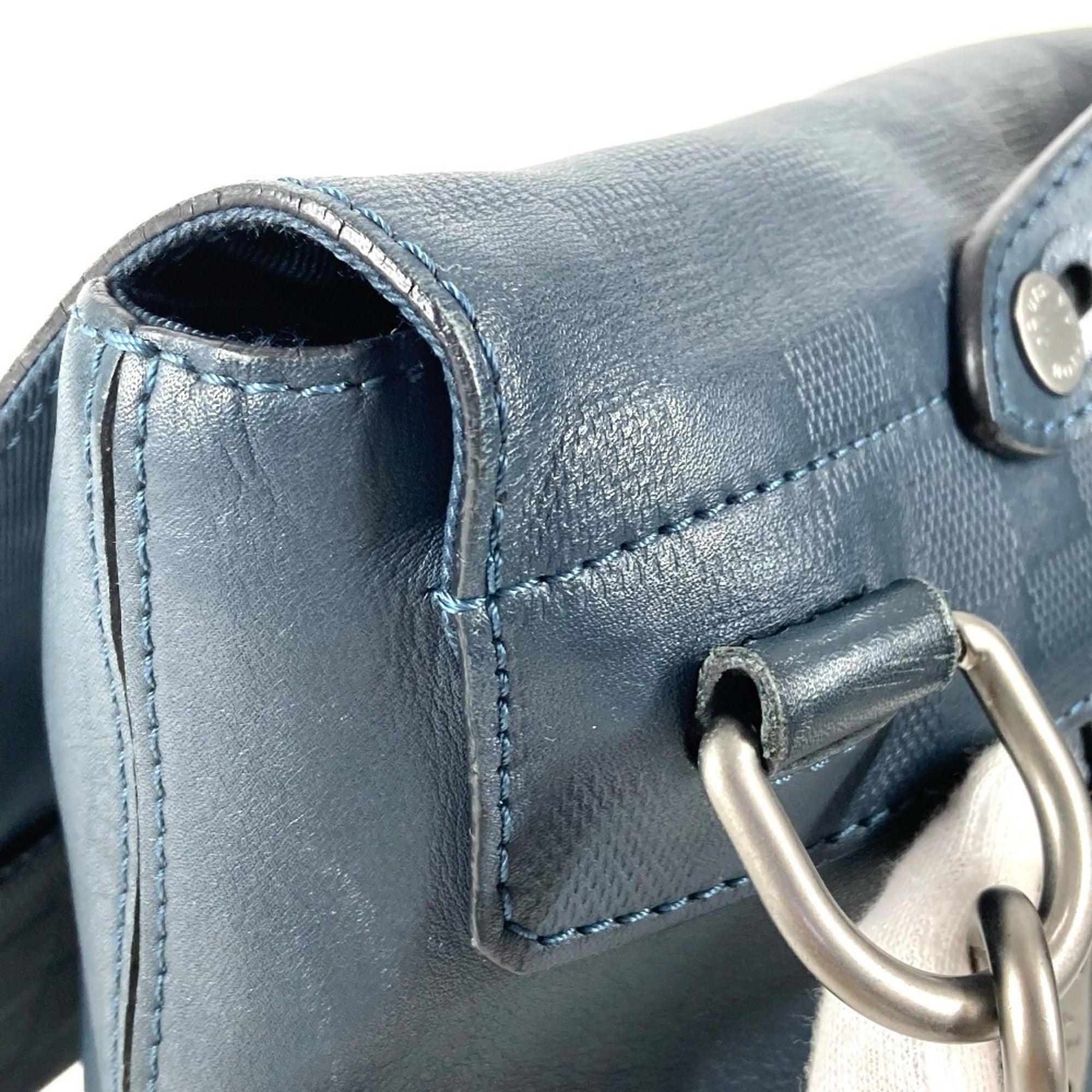 Louis Vuitton Galle Navy Damier Infini Handbag Shoulder Bag Tote Bag (Pre-Owned)
