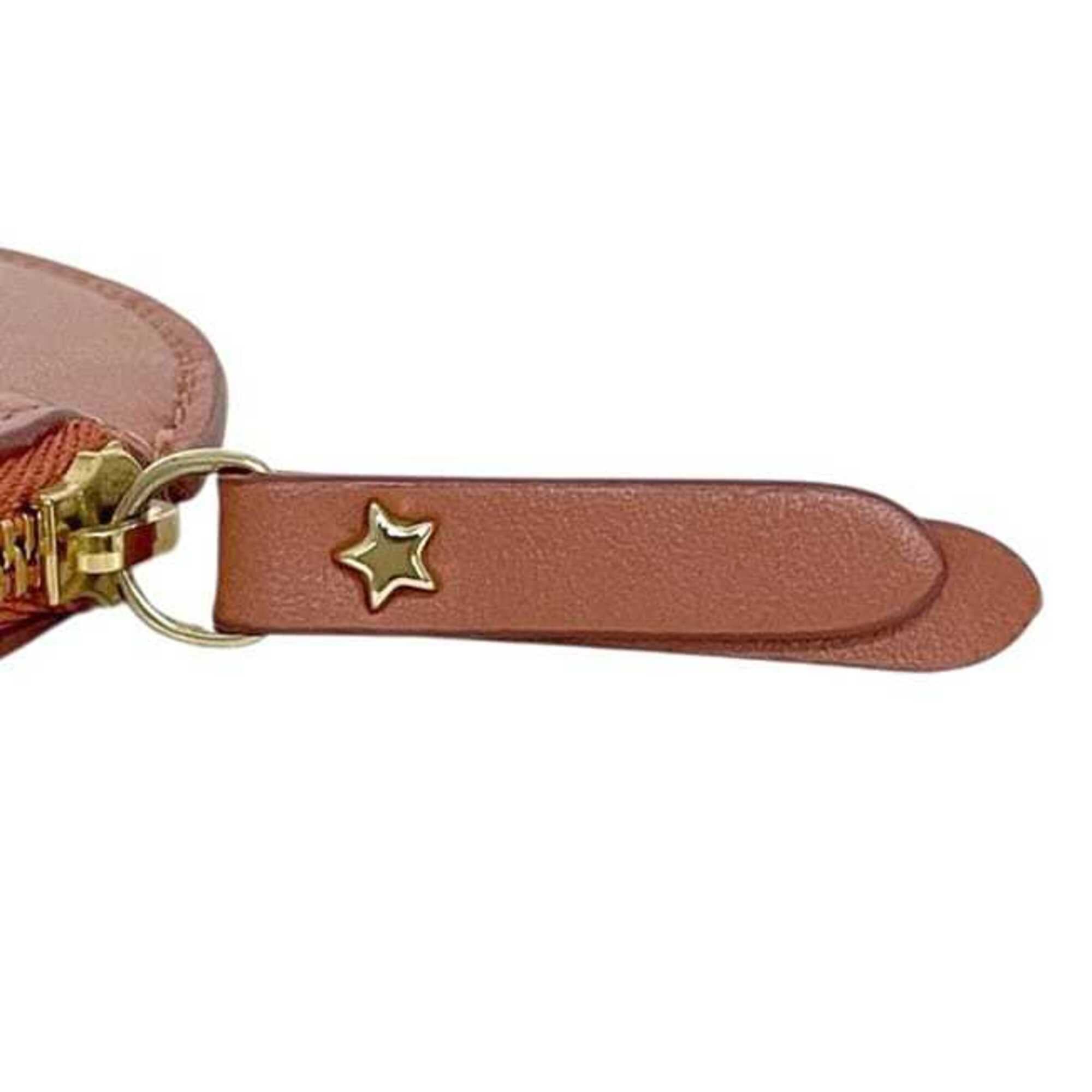 Jimmy Choo Salmon Pink Leather Spangles Coin Purse/Coin Case (Pre-Owned)