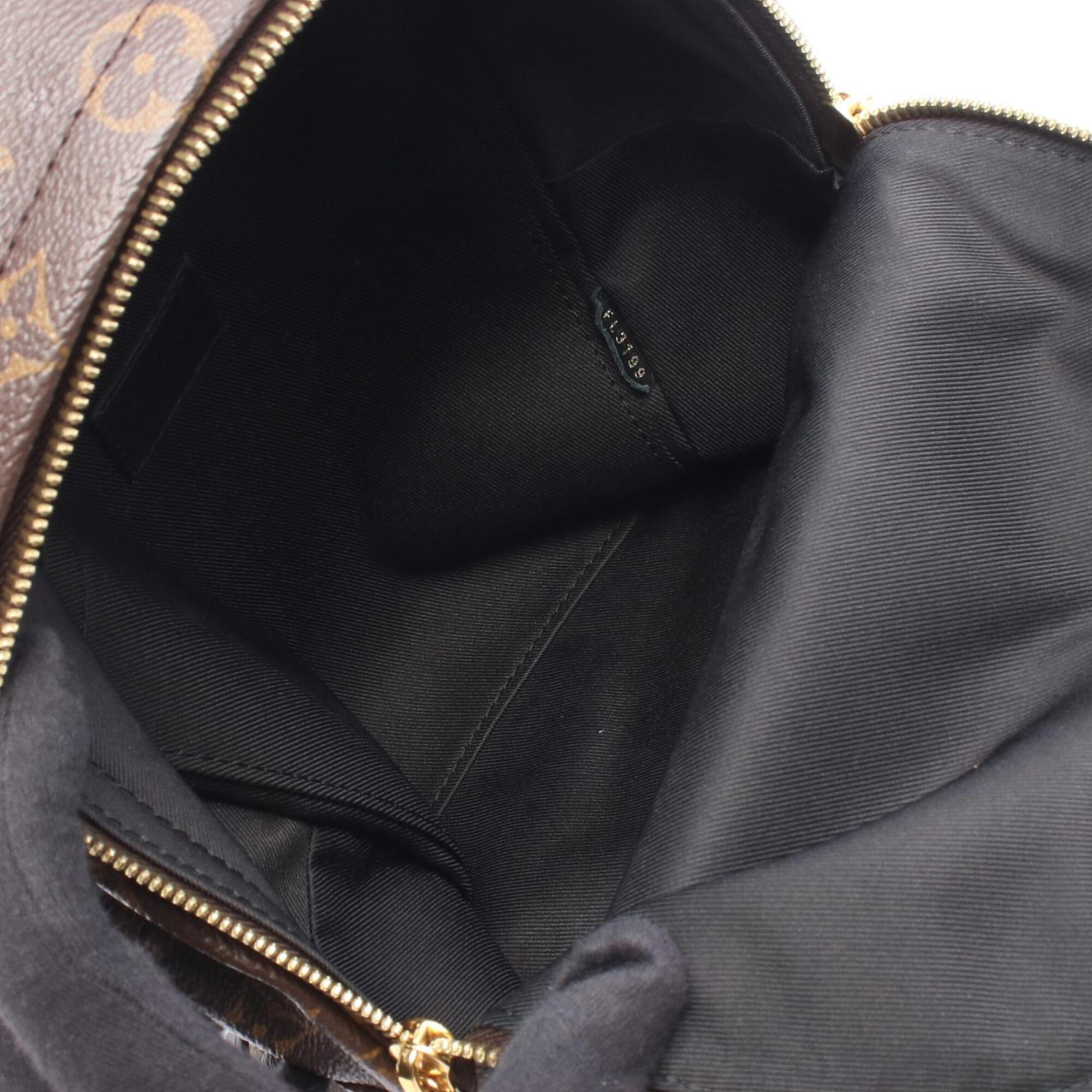 Louis Vuitton Black Brown Coated Canvas Pvc Monogram Leather Backpack Handbag (Pre-Owned)