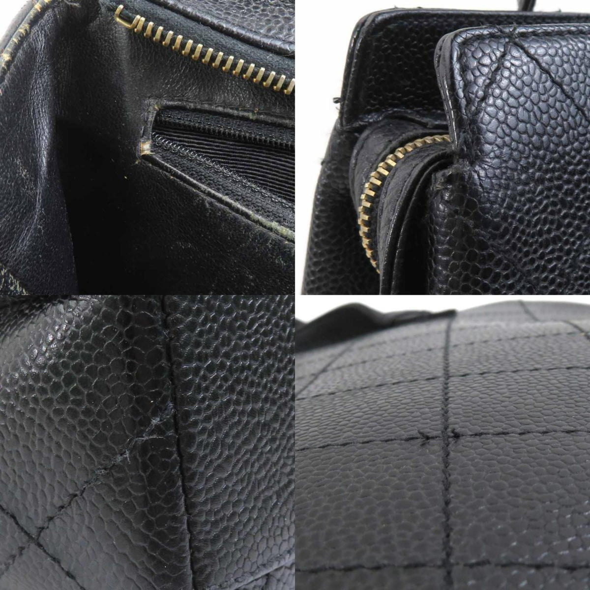 Chanel Black Grained Calfskin Shoulder Bag (Pre-Owned)