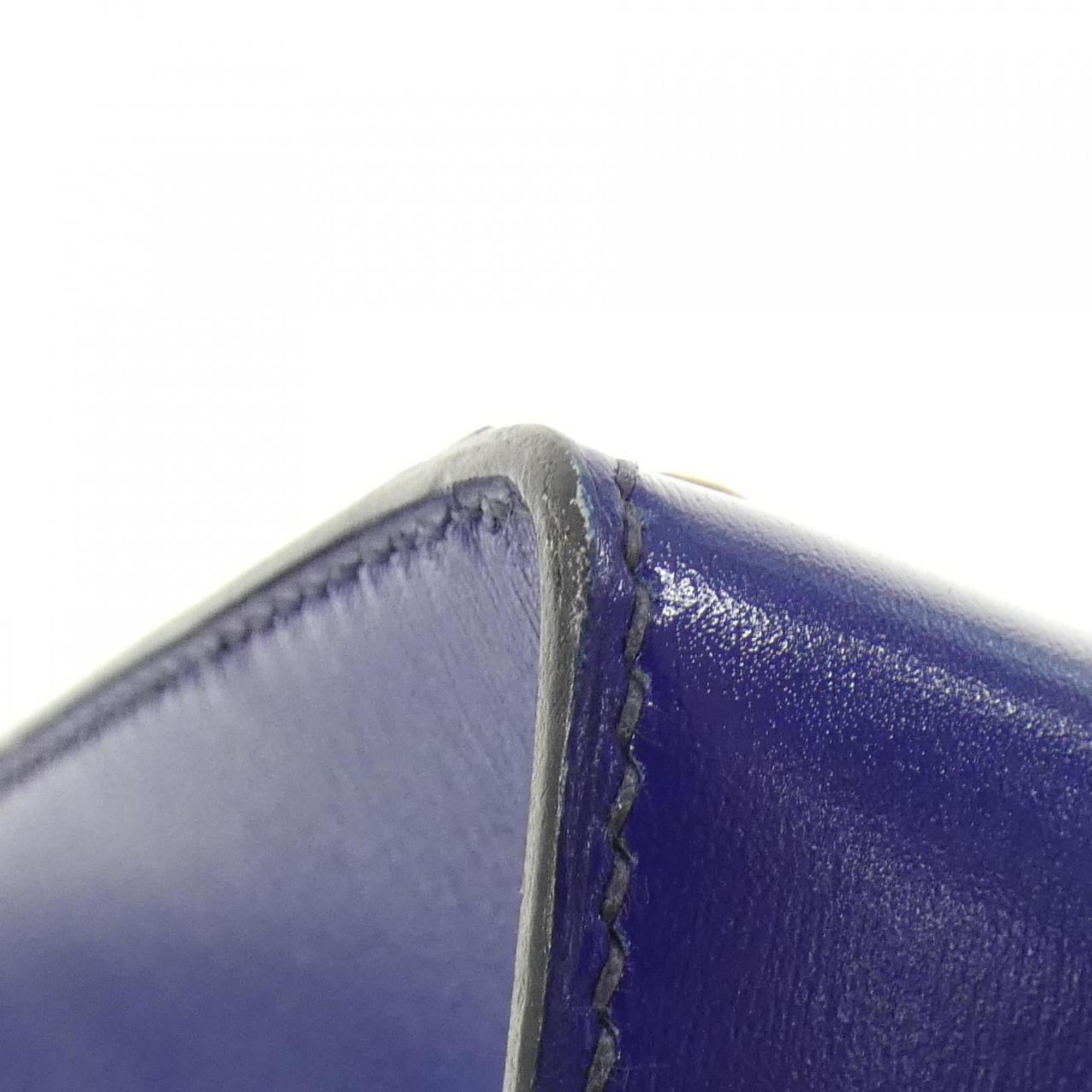 Hermes Blue Box Calf Leather Handbag (Pre-Owned)