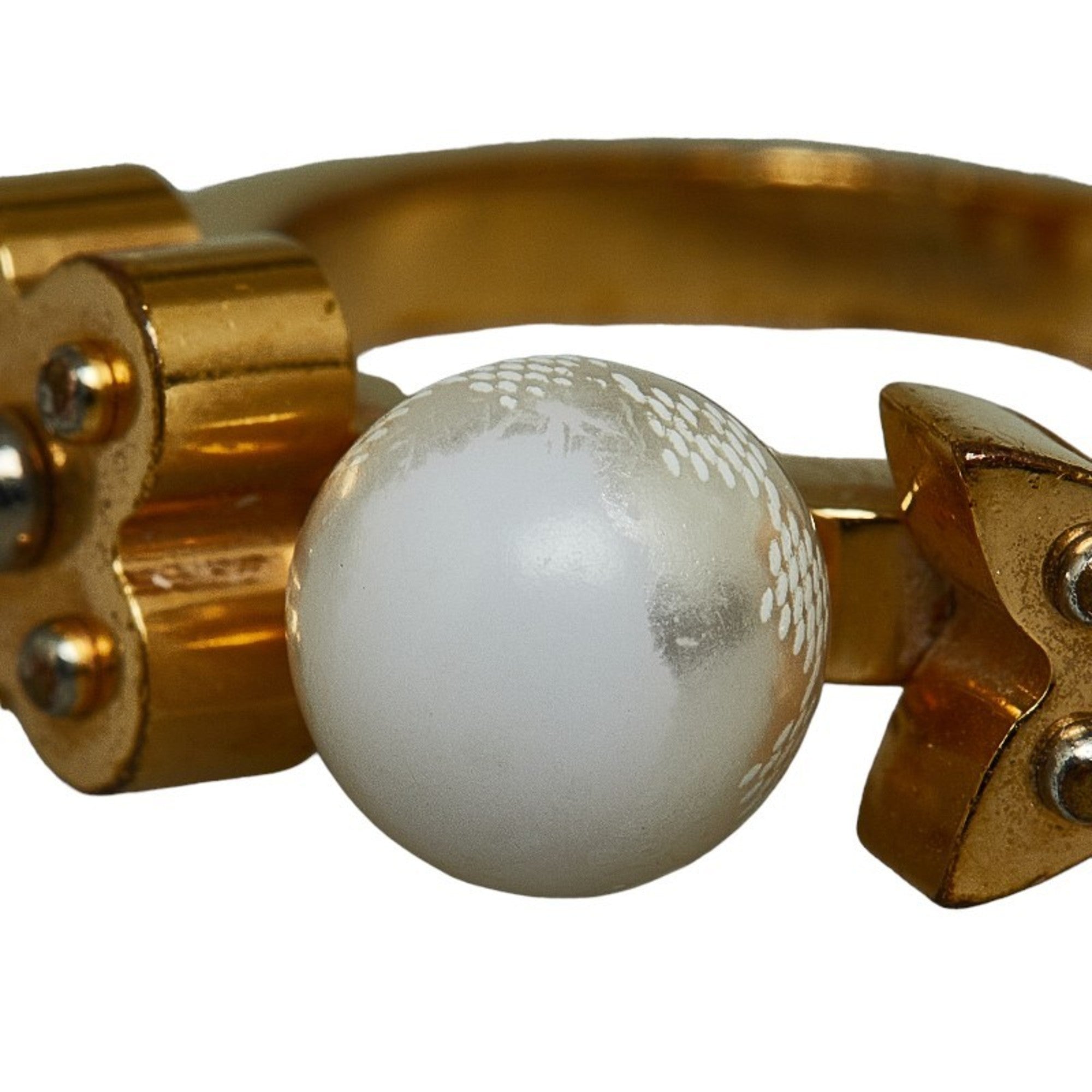 Louis Vuitton Gold Gold Plating Band Ring (Pre-Owned)