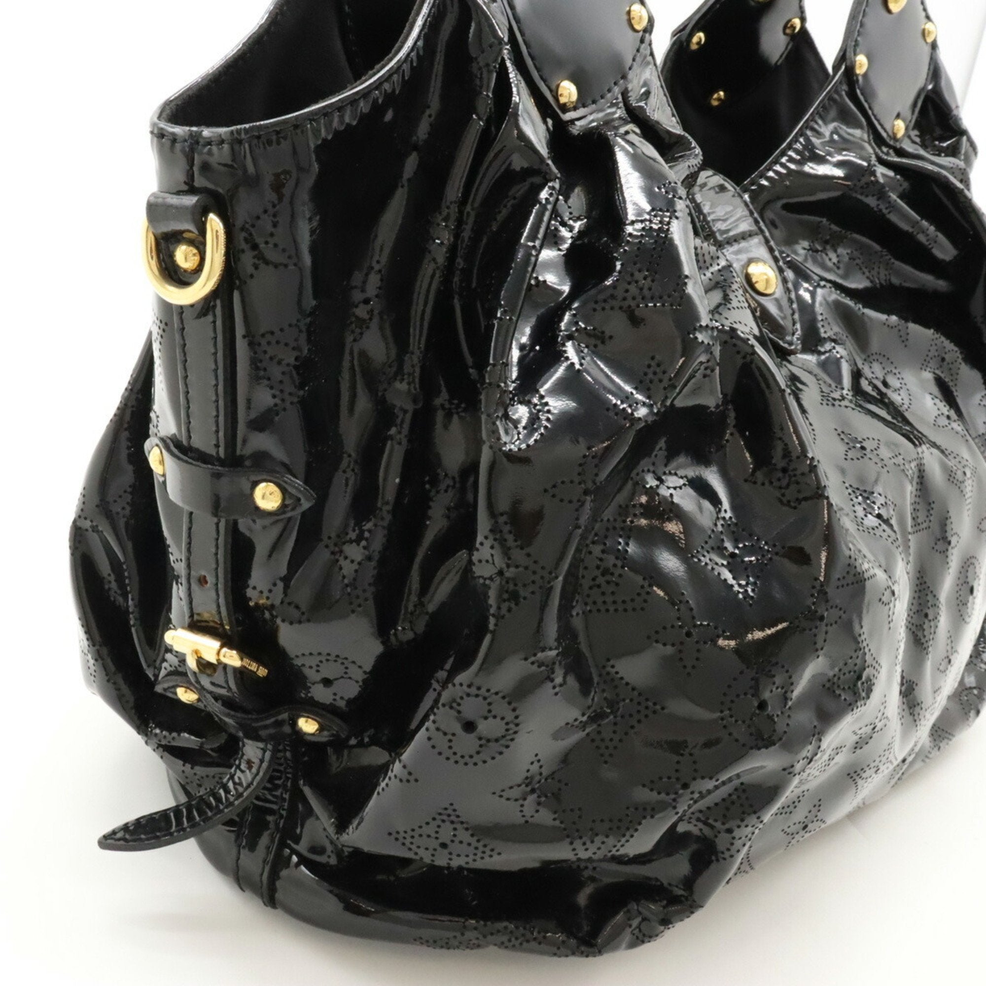 Louis Vuitton Noir Patent Leather Shoulder Bag Tote Bag (Pre-Owned)