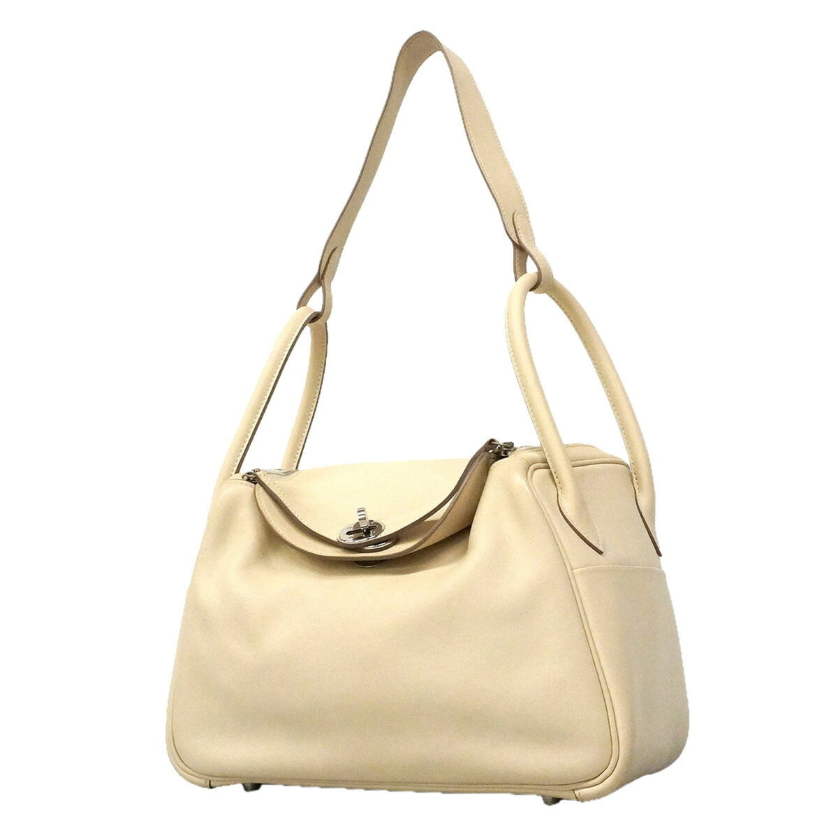 Hermes White Swift Leather Handbag (Pre-Owned)