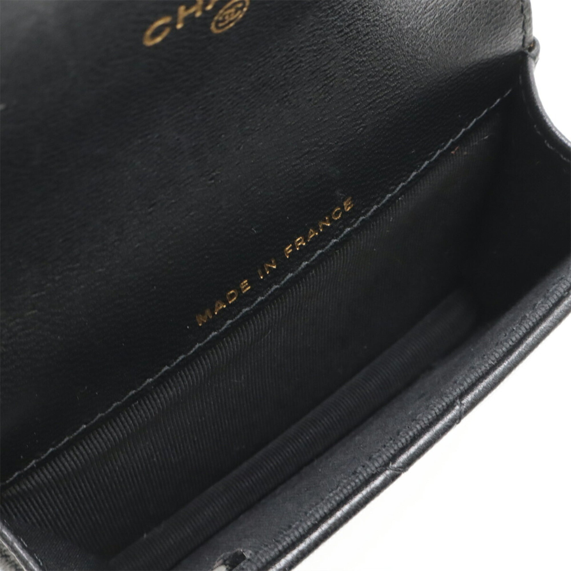Chanel Matelasse Black Leather Fanny Pack Pouch (Pre-Owned)