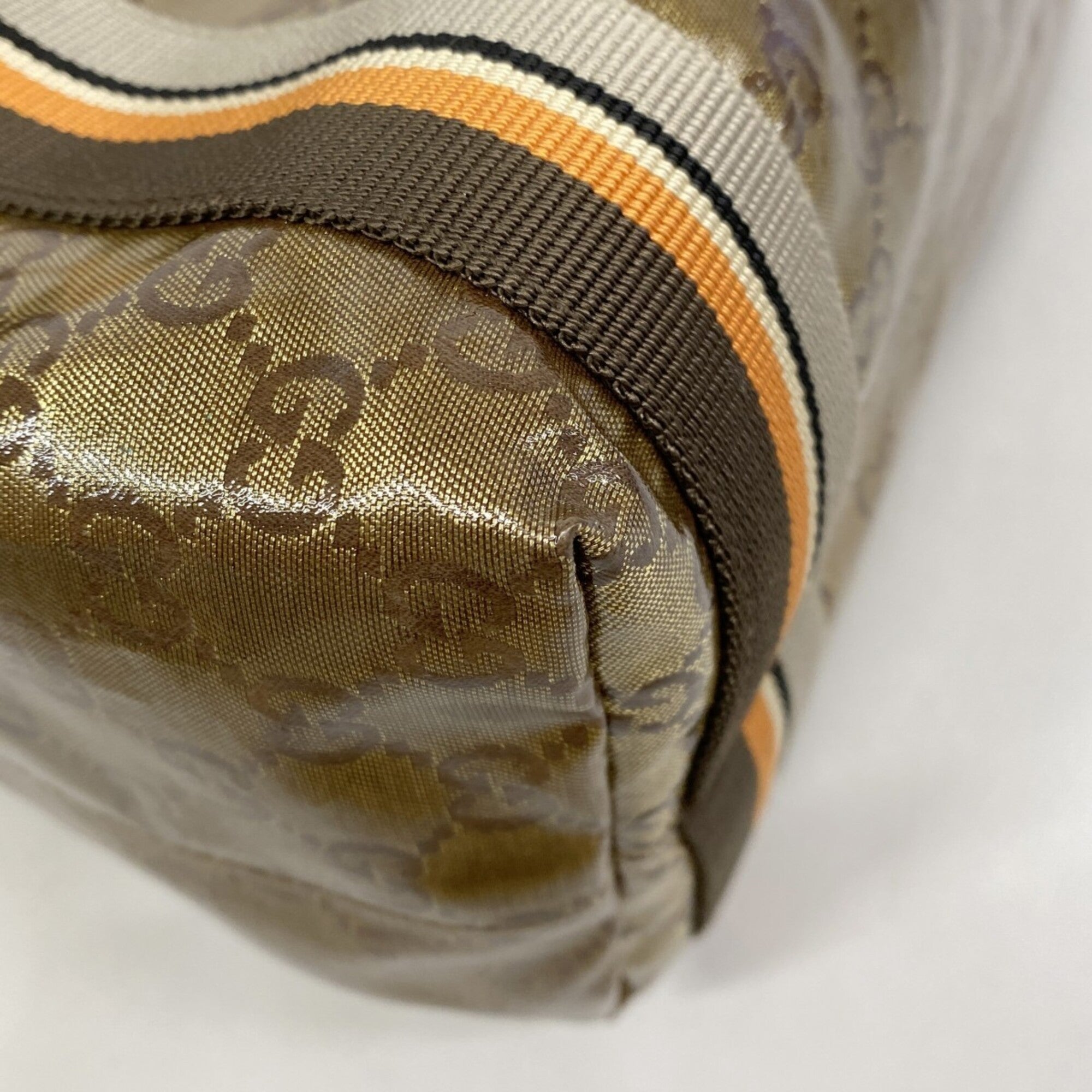 Gucci Gold Coated Canvas Tote Bag (Pre-Owned)