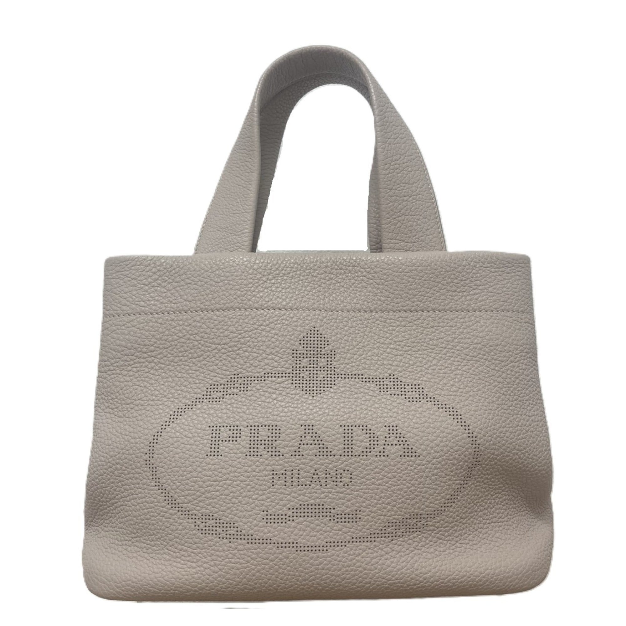 Prada Pink Beige Handbag Tote Bag (Pre-Owned)