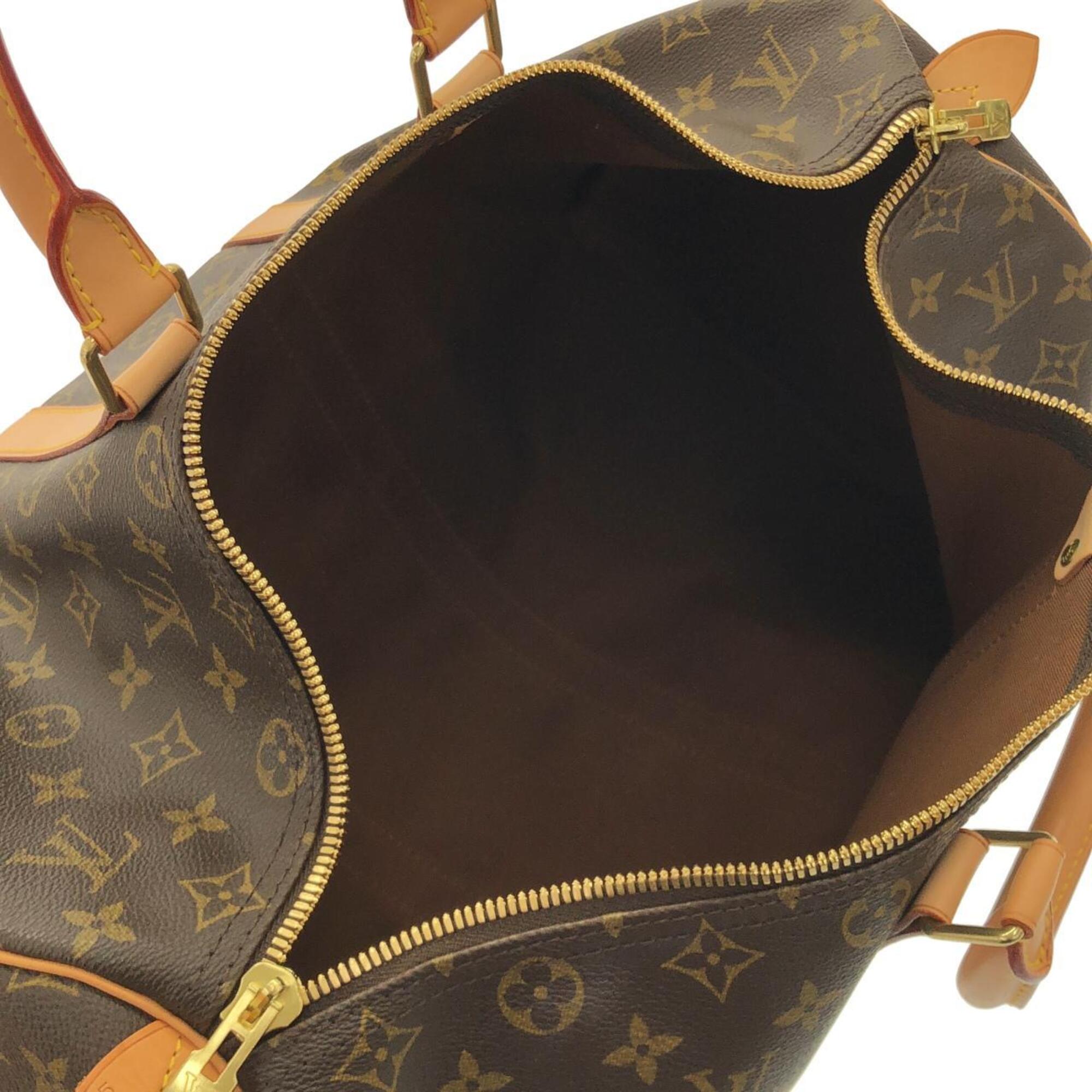 Louis Vuitton Marron Coated Canvas Boston Bag (Pre-Owned)