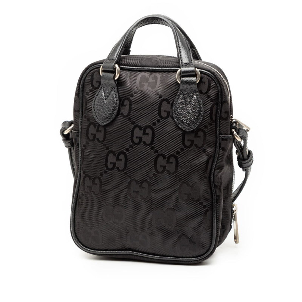 Gucci Black Nylon Handbag Shoulder Bag (Pre-Owned)