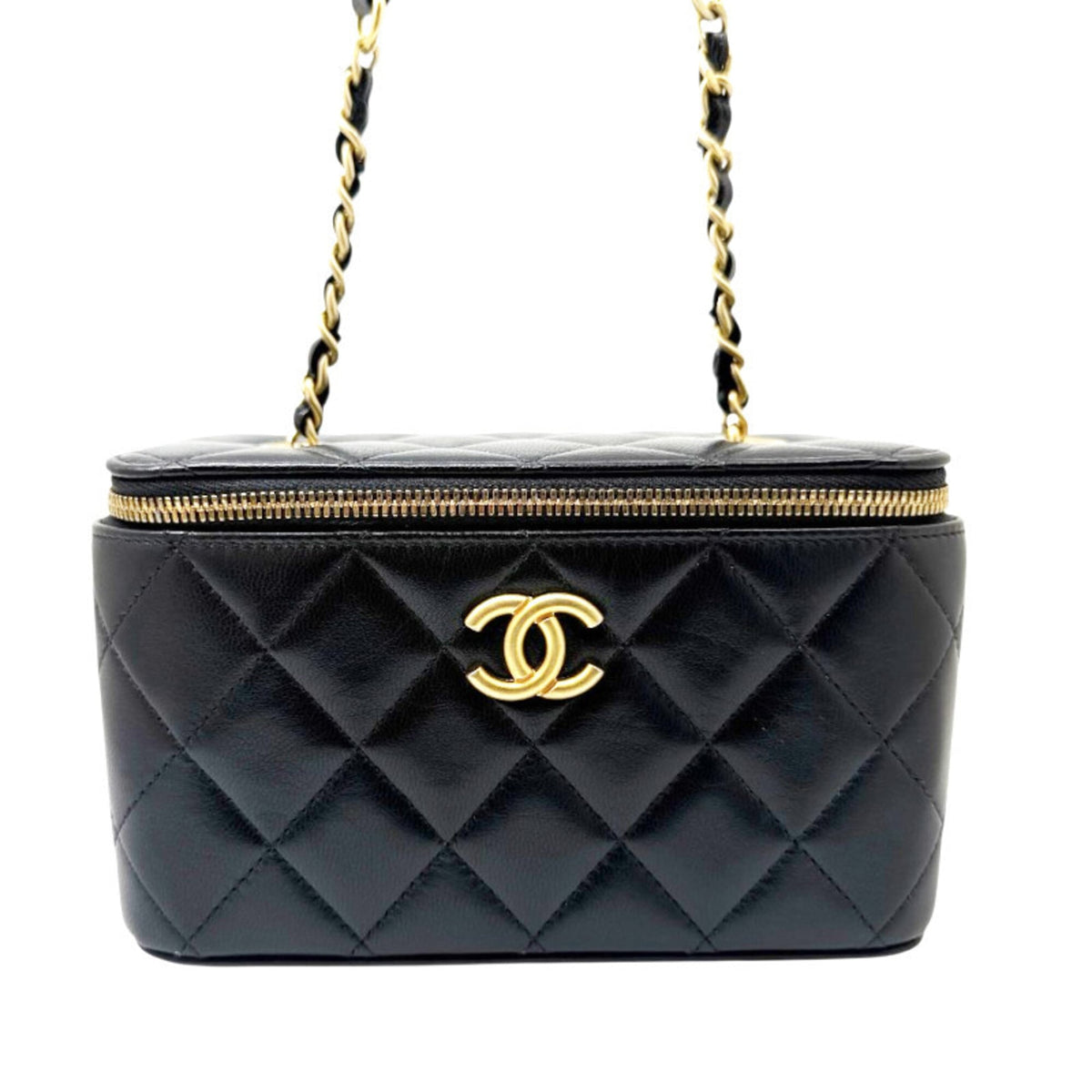 Chanel Black Leather Shoulder Bag (Pre-Owned)