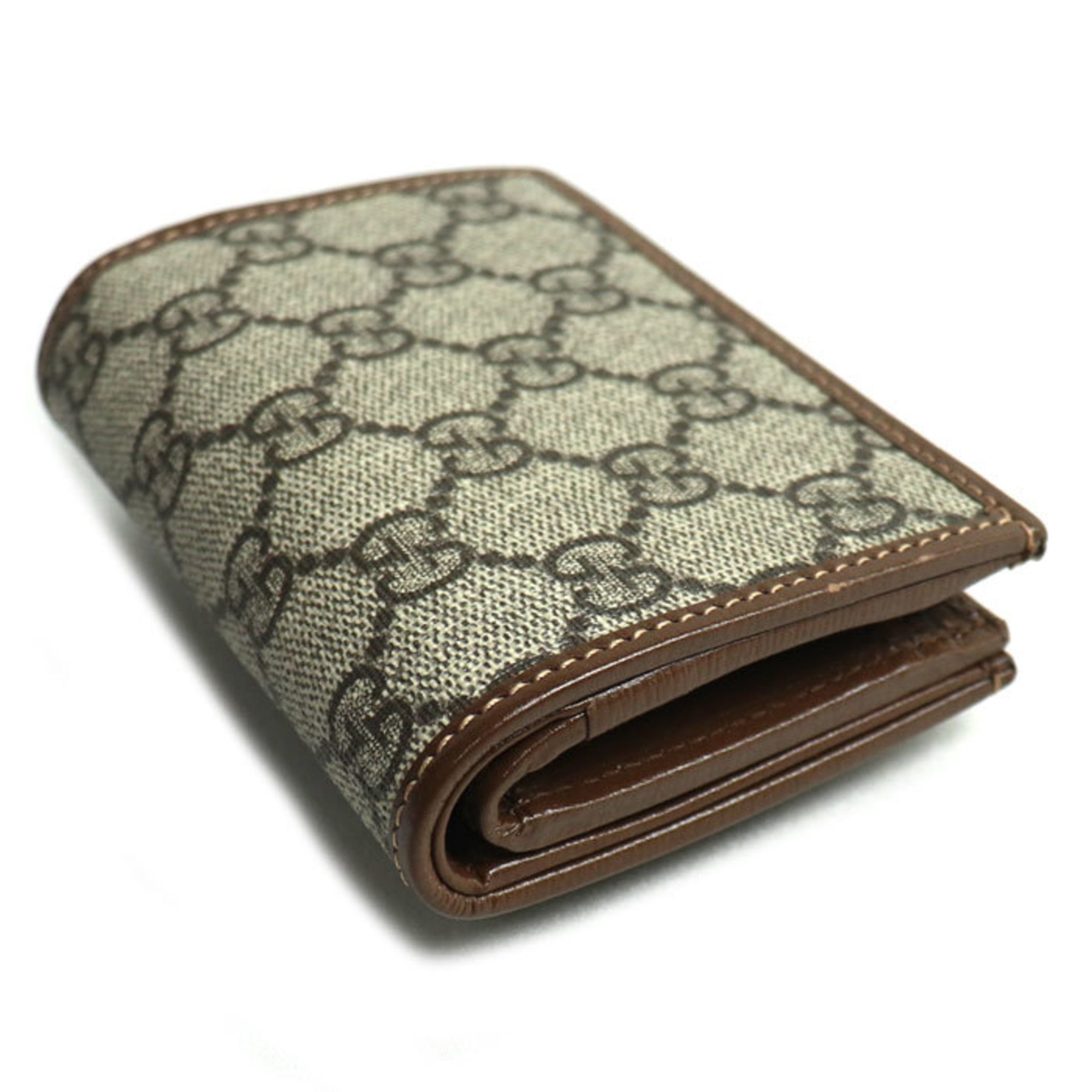 Gucci Beige Gg Supreme Leather Wallet (Bi-Fold) (Pre-Owned)