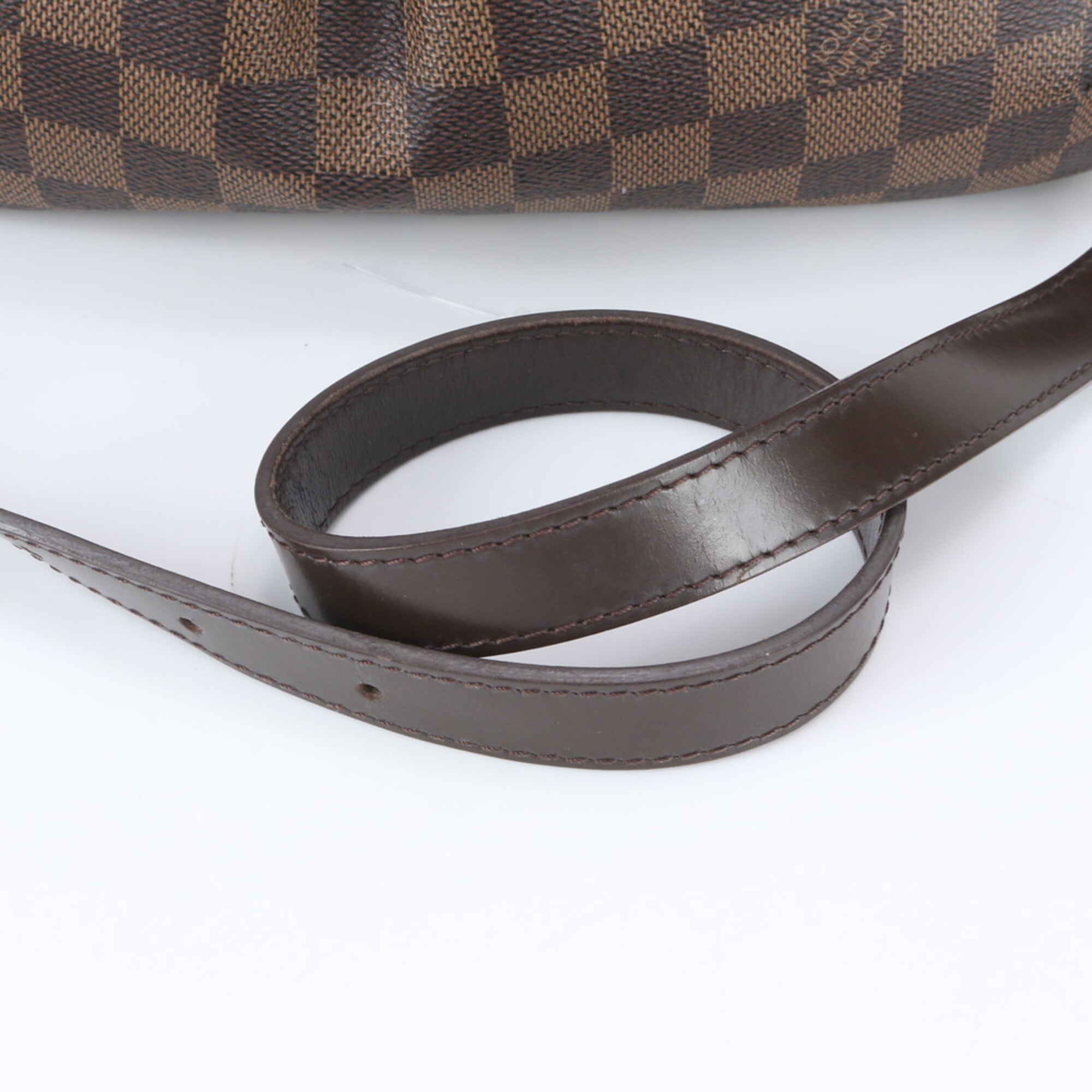 Louis Vuitton Damier Brown Damier Canvas Red Color Damier Canvas Handbag Shoulder Bag (Pre-Owned)